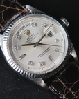Rolex Day Date Silver Diamond Dial 1803