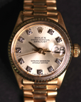Rolex Lady Datejust Yellow Gold Champagne Diamond Dial 6516