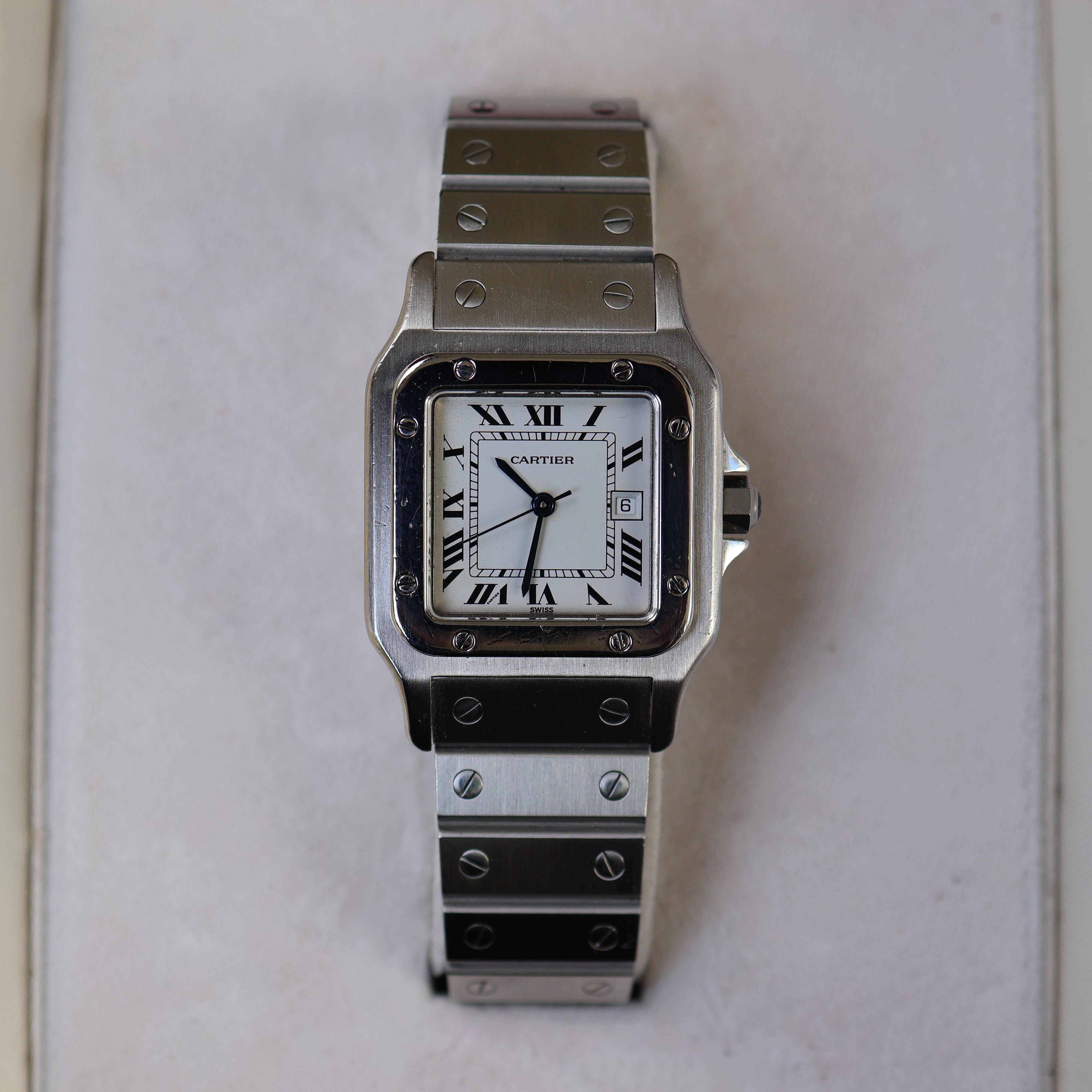 Cartier Santos cadran blanc 2960