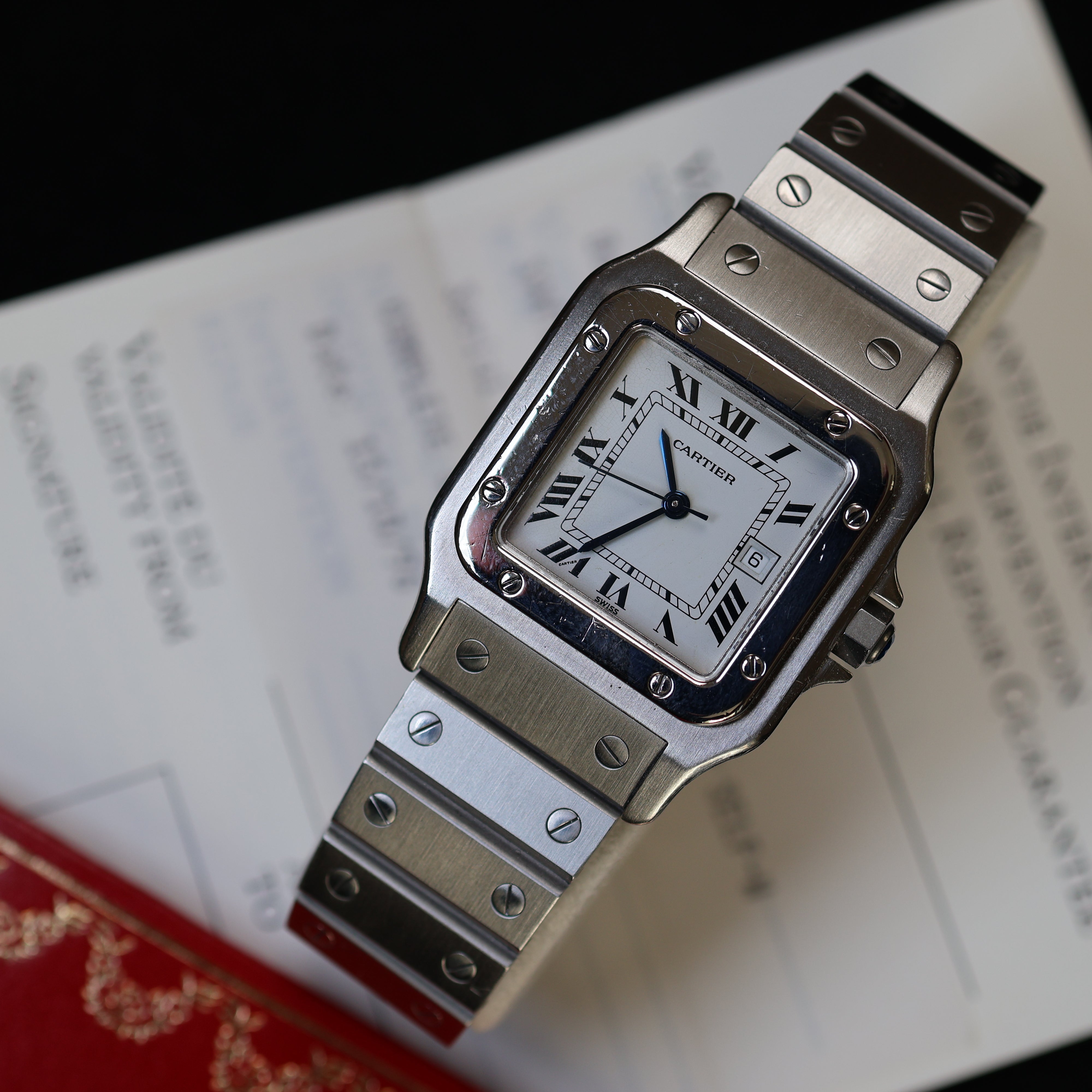 Cartier Santos cadran blanc 2960