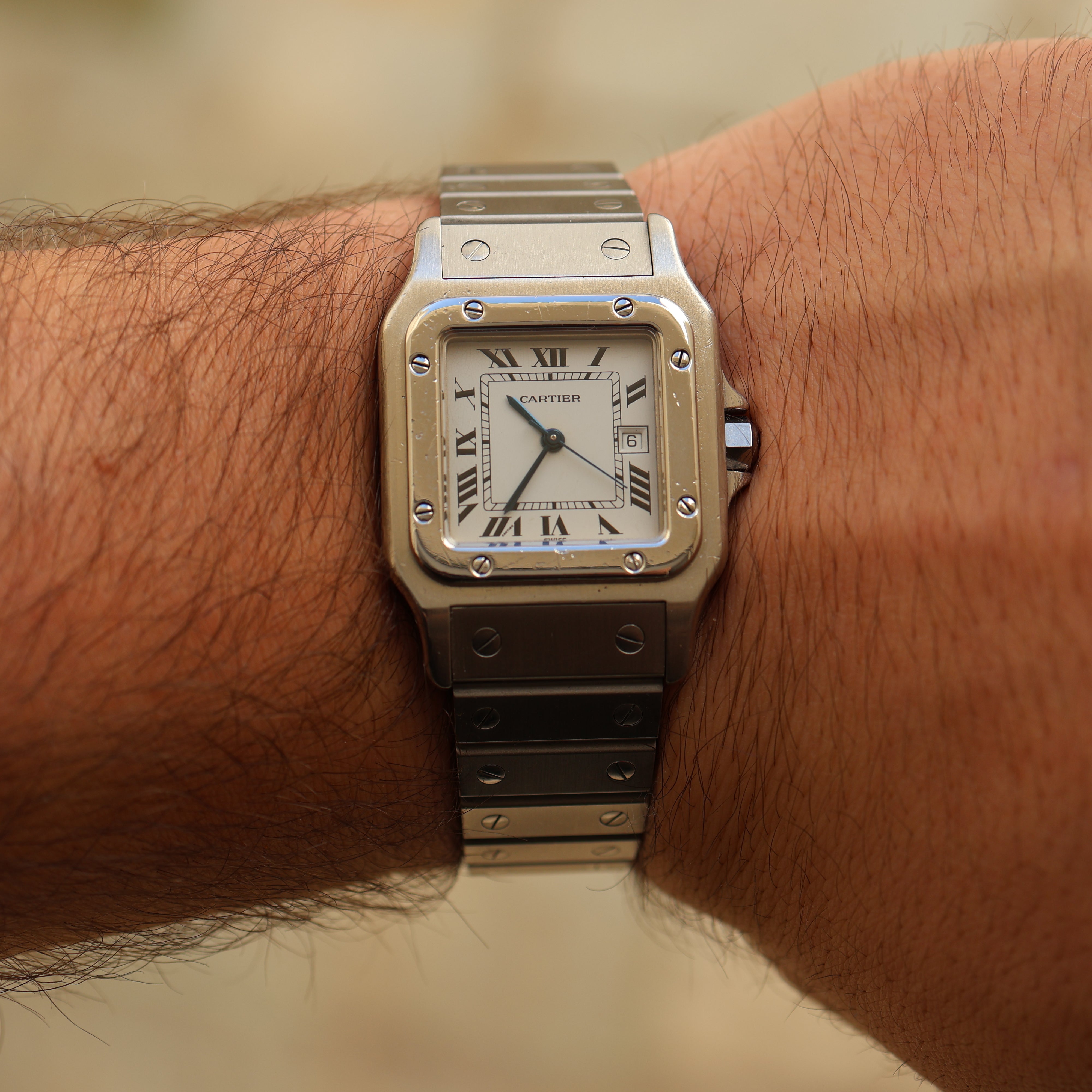 Cartier Santos cadran blanc 2960