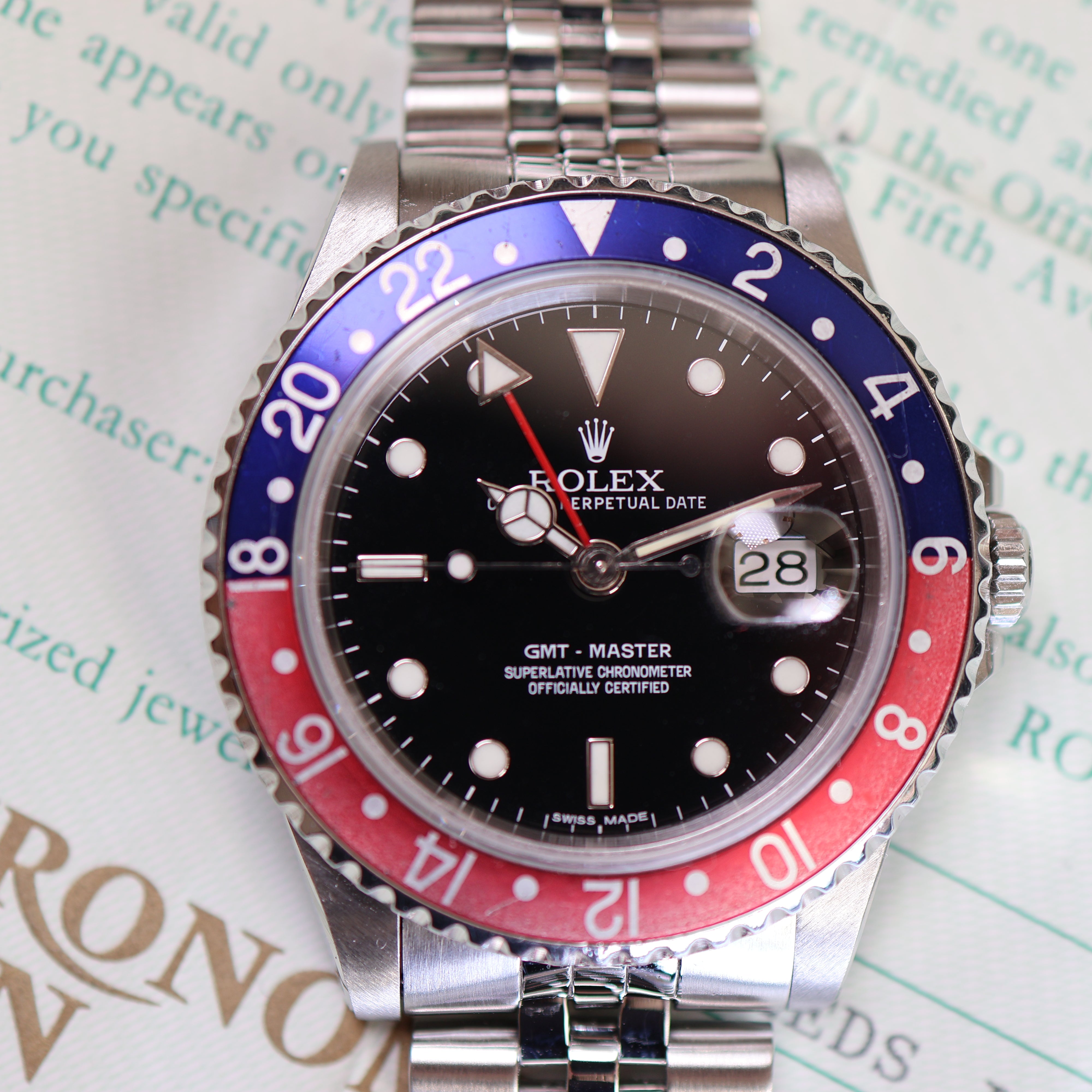 Rolex GMT-Master Pepsi Jubilee 16710