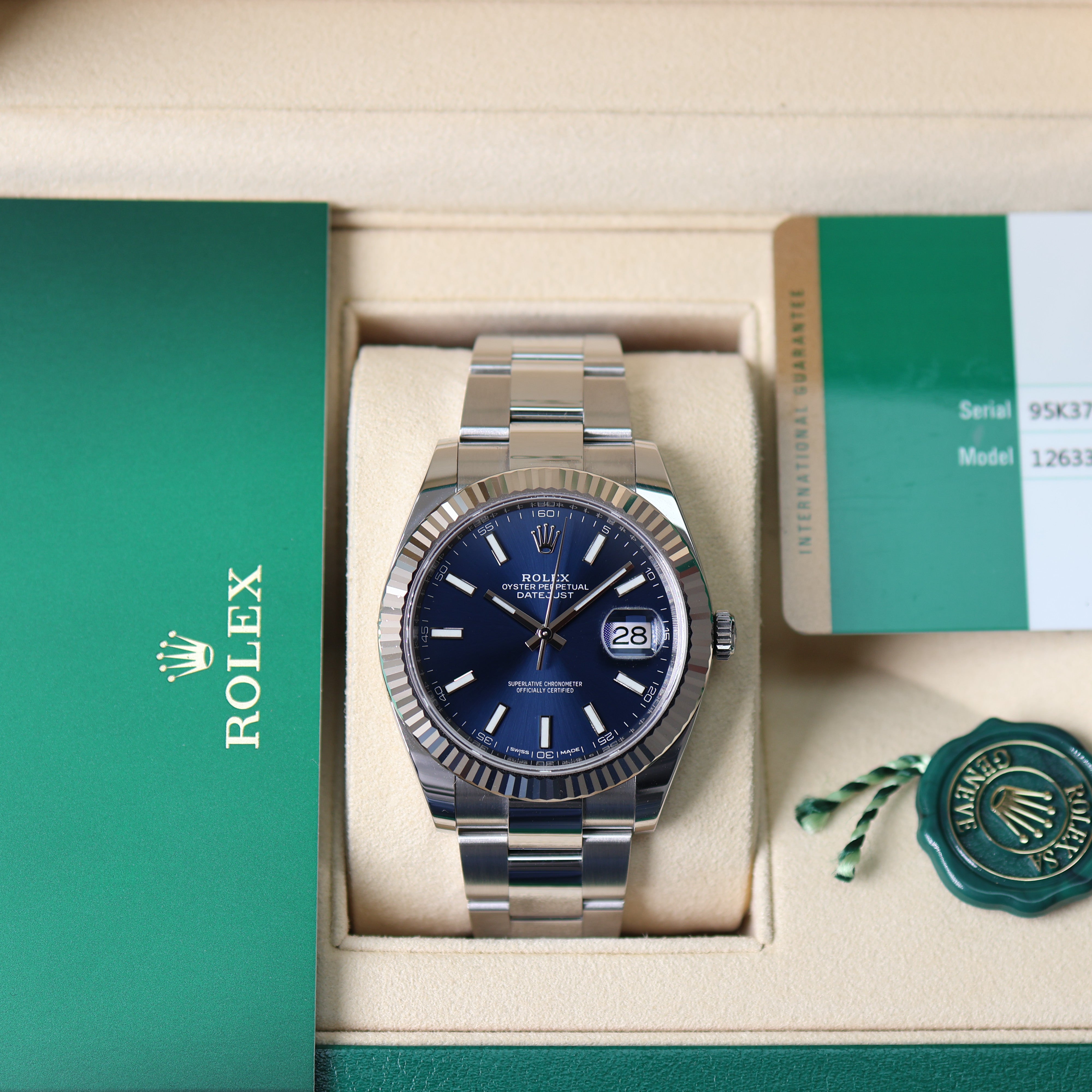 Rolex Datejust Blue Dial Oyster 126334