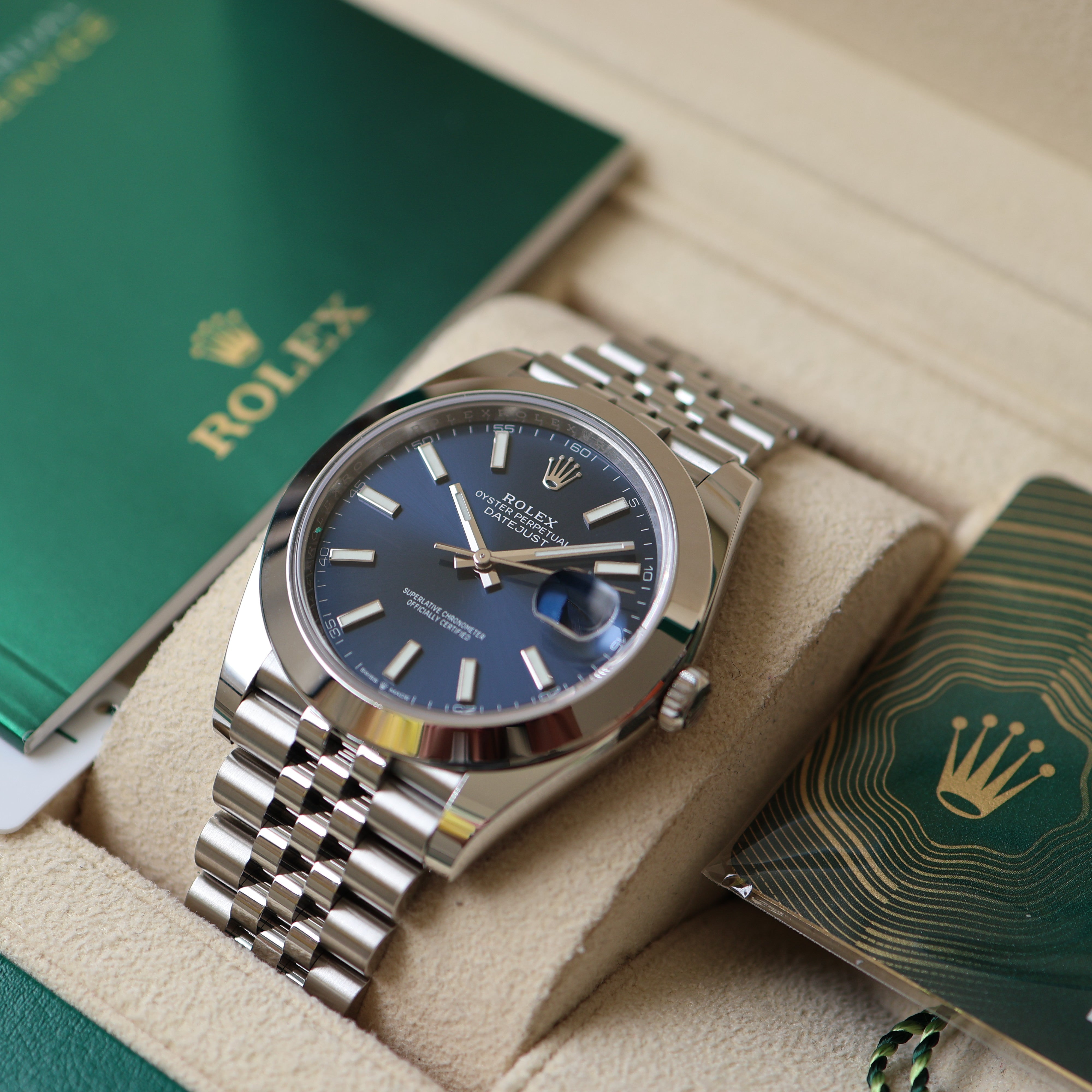 Rolex Datejust Blue Dial Jubilée 126300