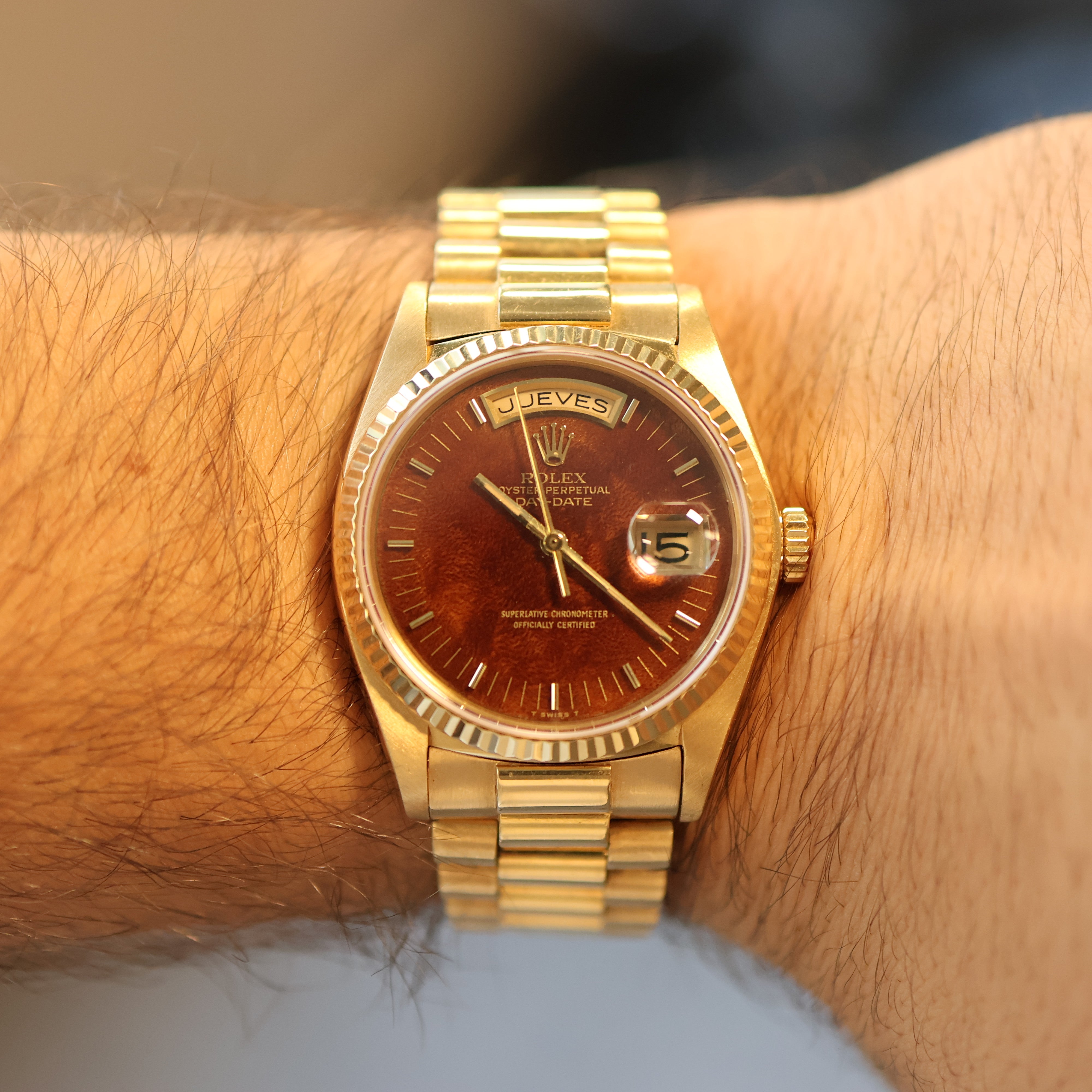 Rolex Day Date Wood Dial 18038