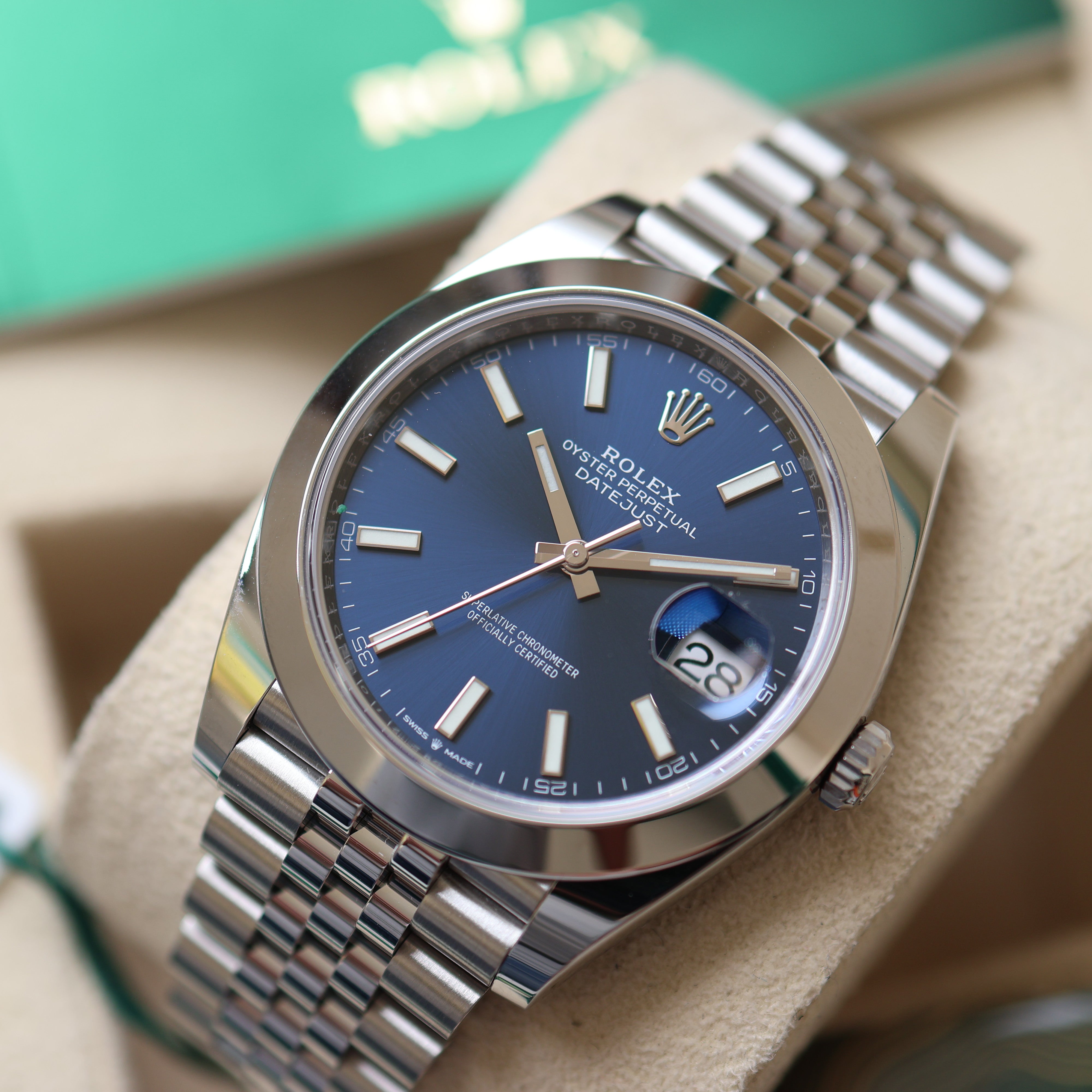 Rolex Datejust Blue Dial Jubilée 126300