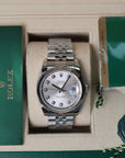 Rolex Datejust Silver Diamonds Dial Jubilée 116234
