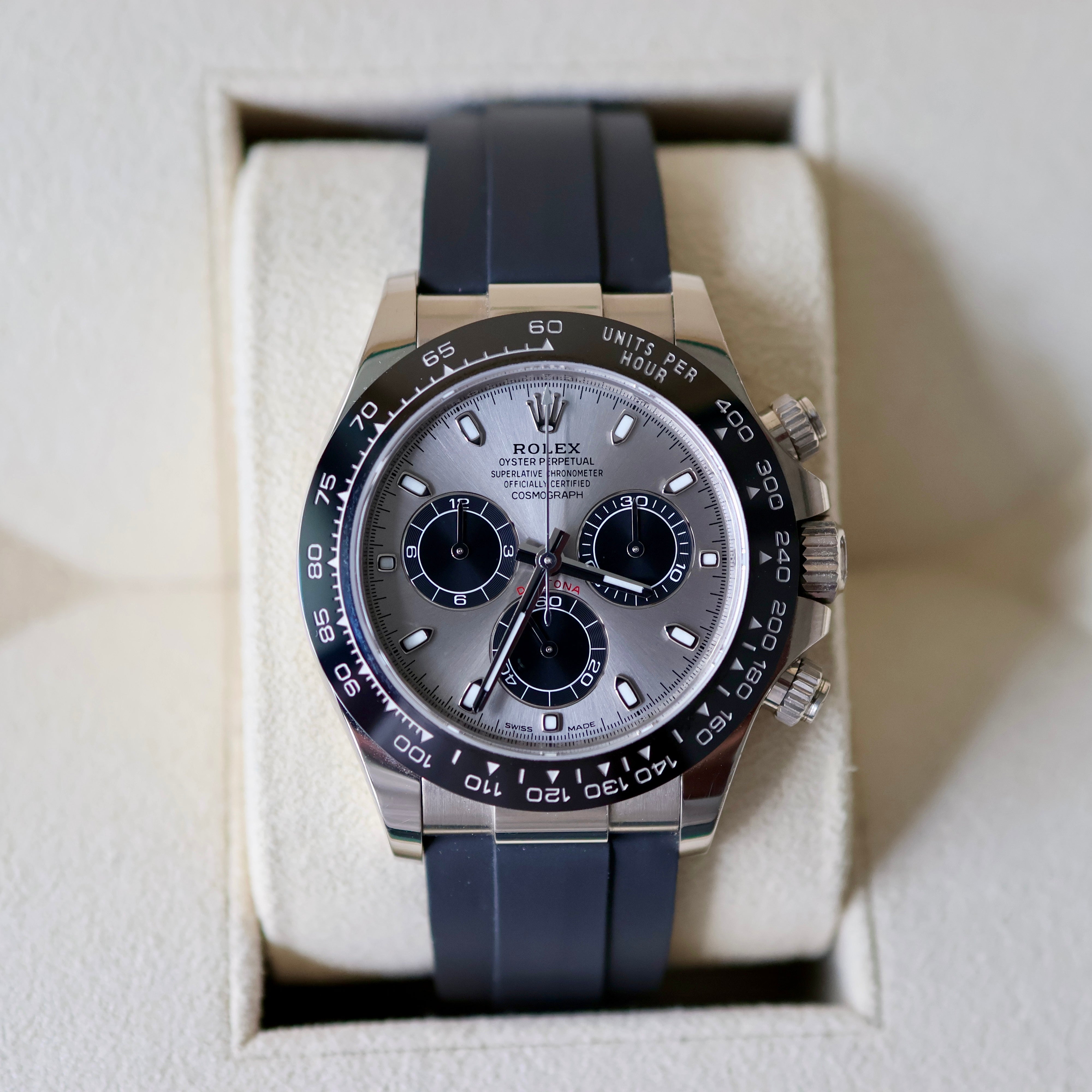 Rolex Daytona Ghost Dial Oysterflex White Gold 116519LN