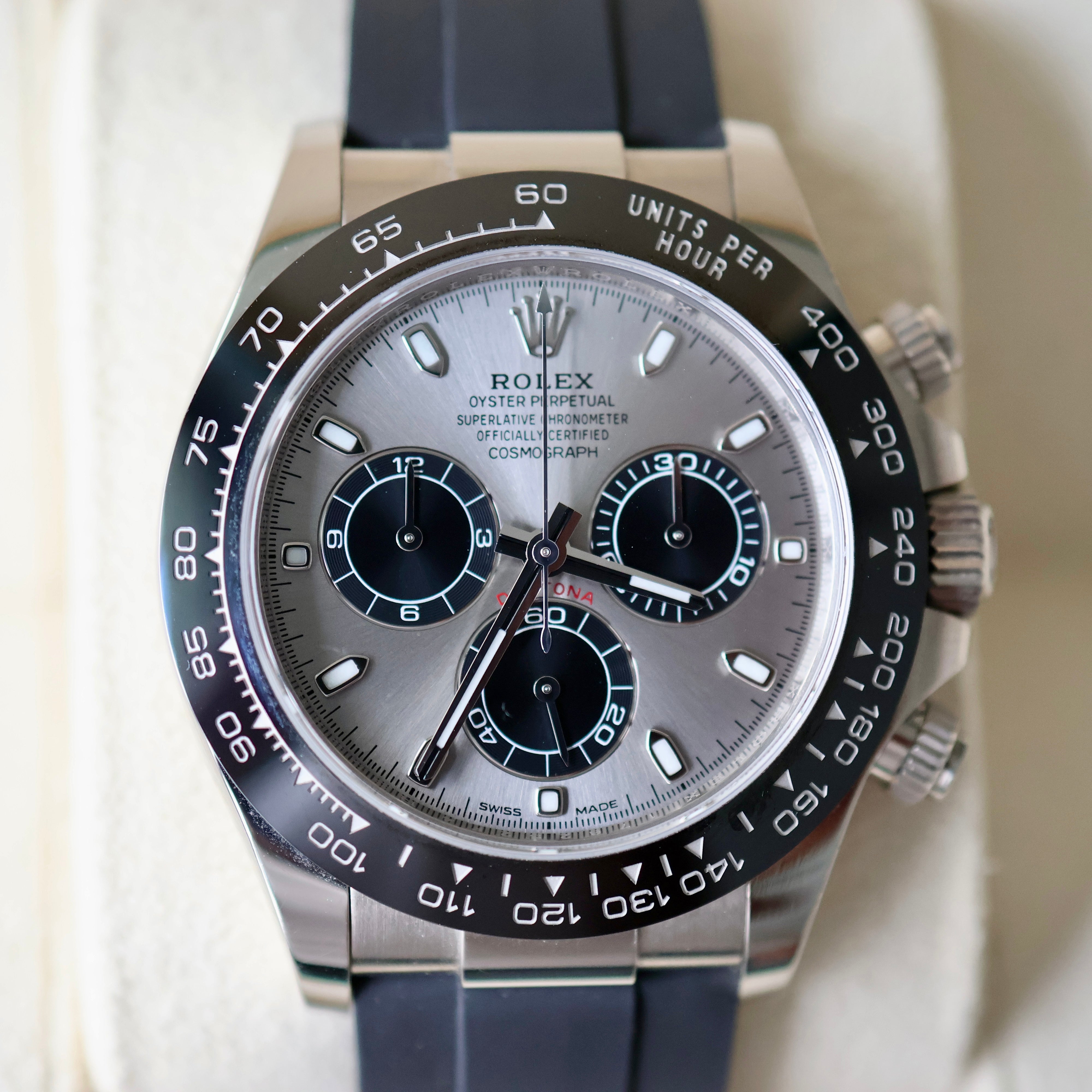 Rolex Daytona Ghost Dial Oysterflex White Gold 116519LN