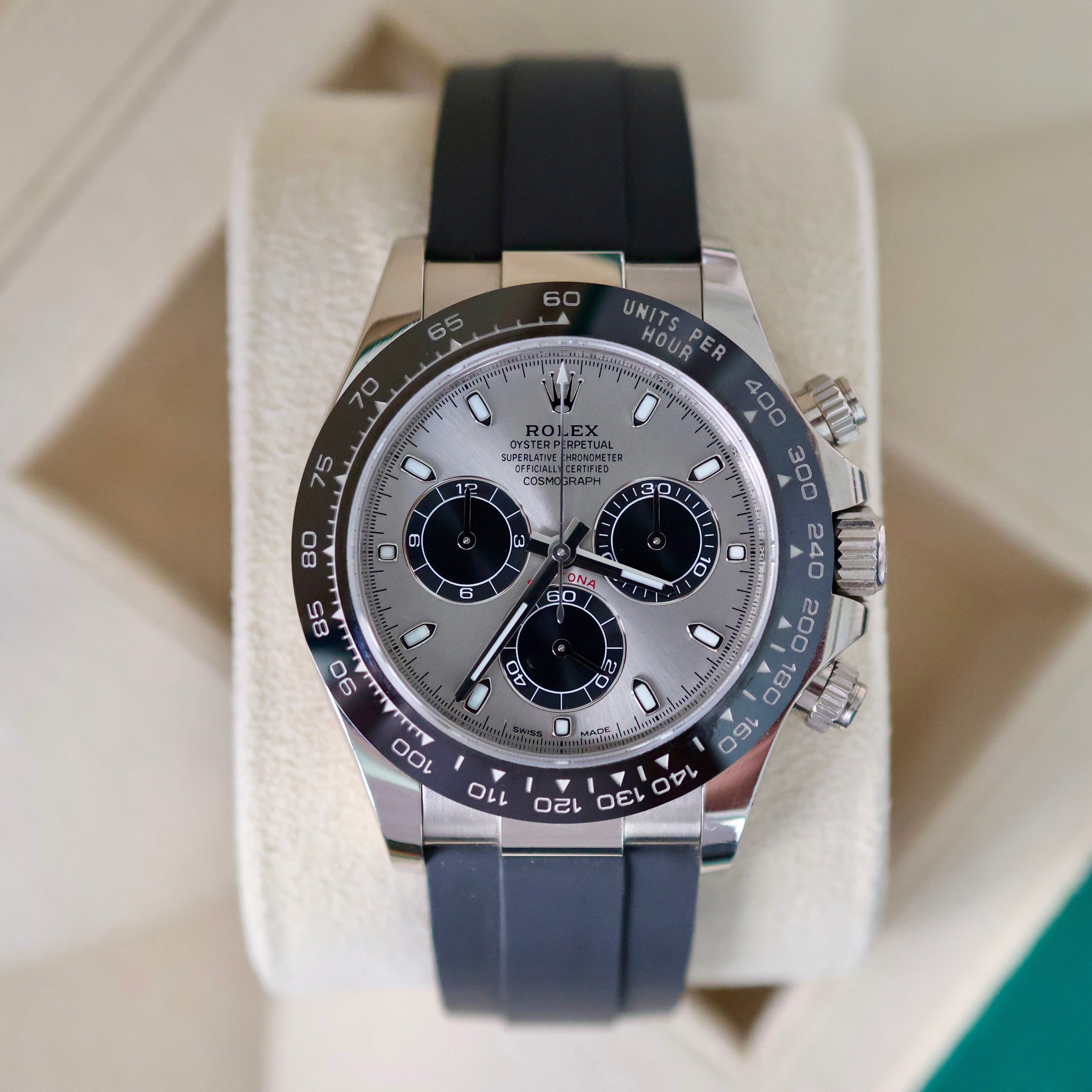 Rolex Daytona Ghost Dial Oysterflex White Gold 116519LN