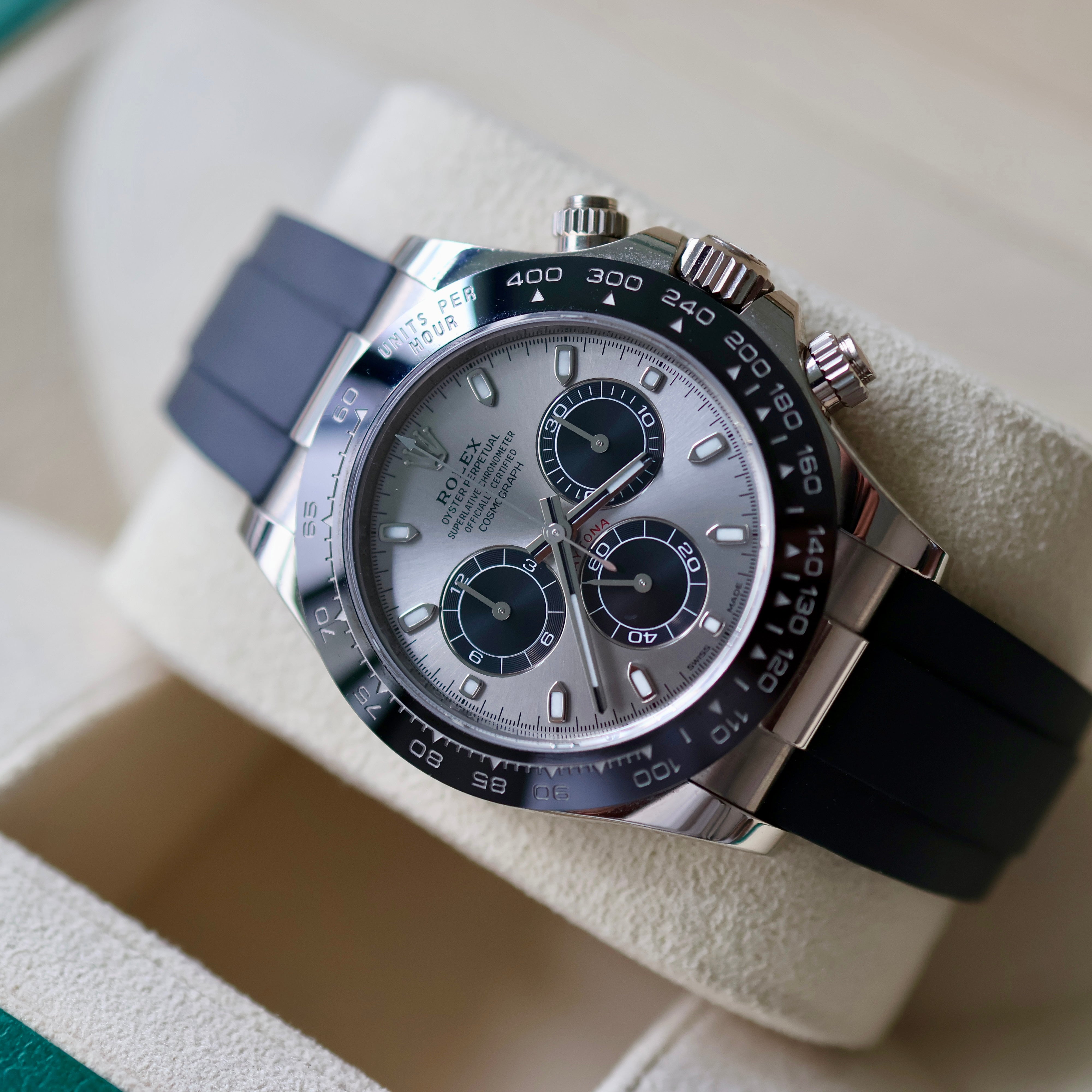 Rolex Daytona Ghost Dial Oysterflex White Gold 116519LN