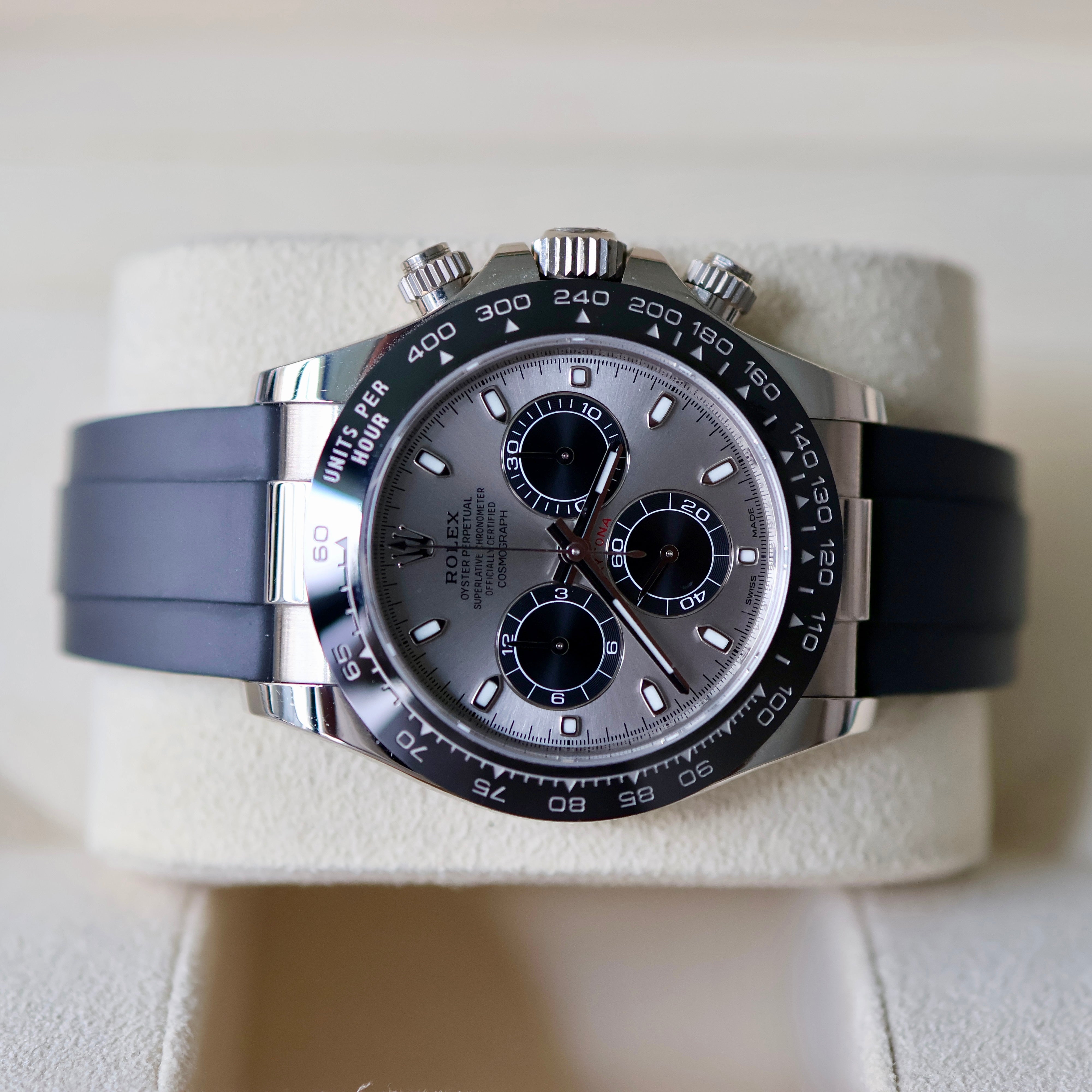 Rolex Daytona Ghost Dial Oysterflex White Gold 116519LN