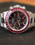 Rolex Daytona Black Dial Custom Rubis 116520
