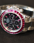 Rolex Daytona Black Dial Custom Rubis 116520