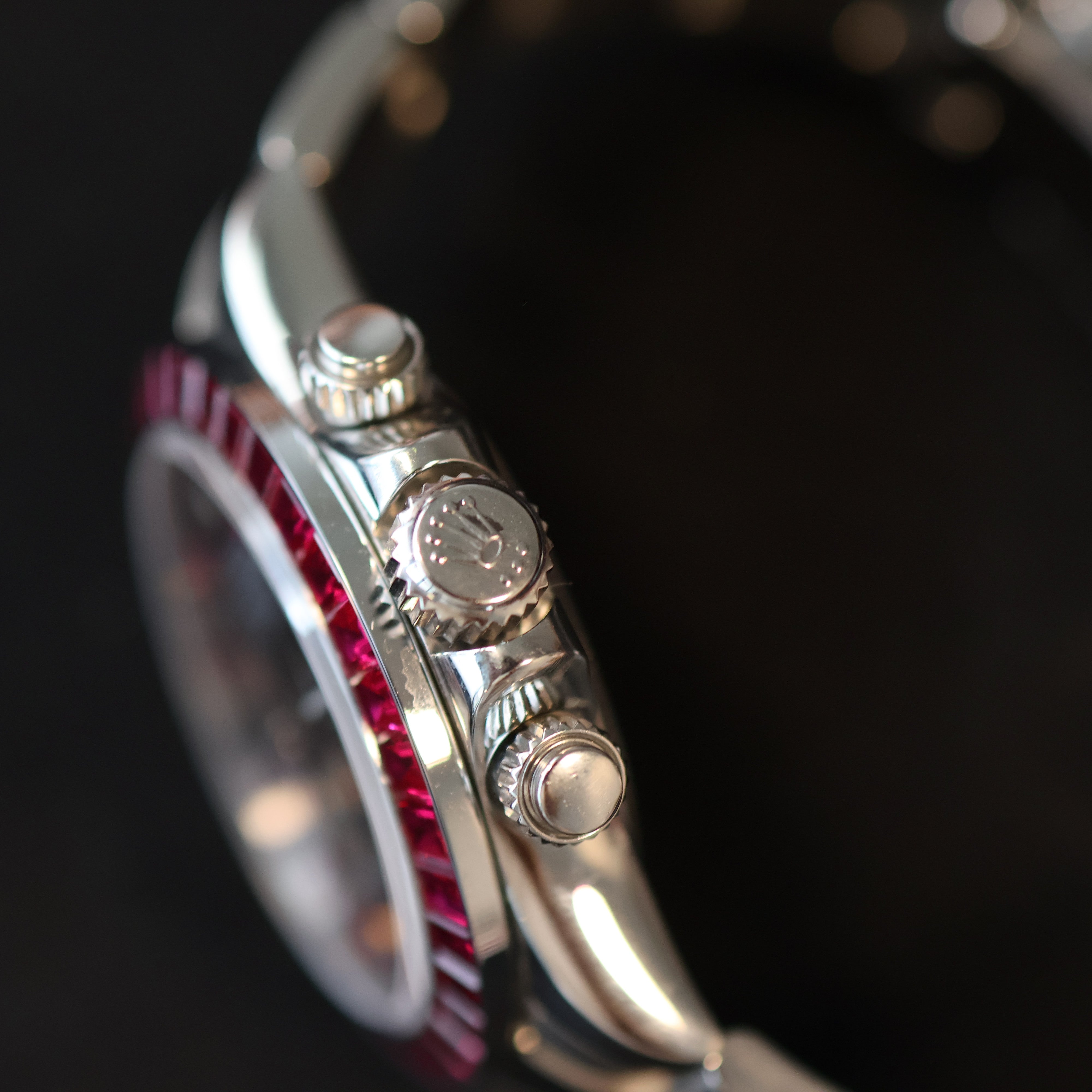 Rolex Daytona Black Dial Custom Rubis 116520