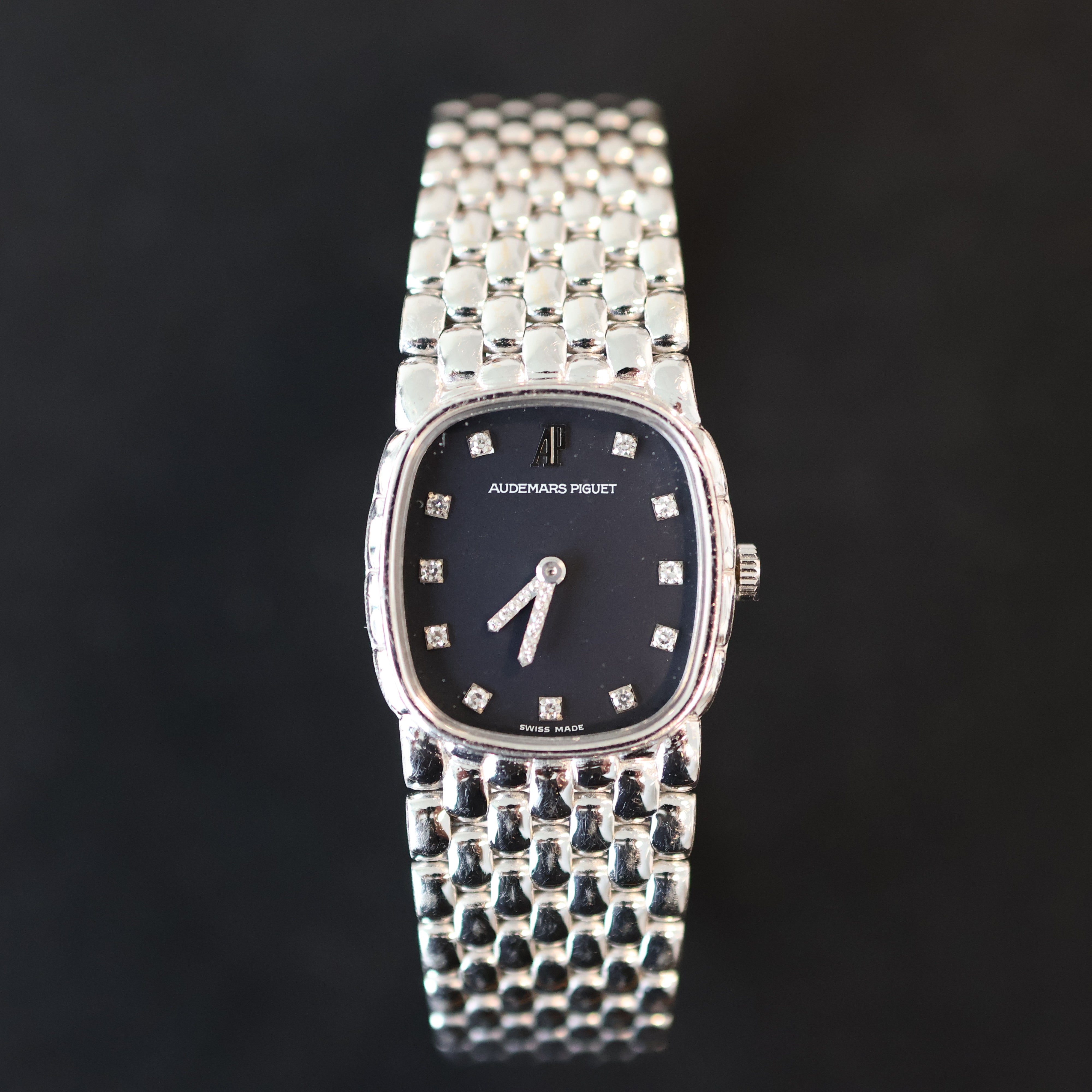 Audemars Piguet Cobra 18k white gold black diamond dial