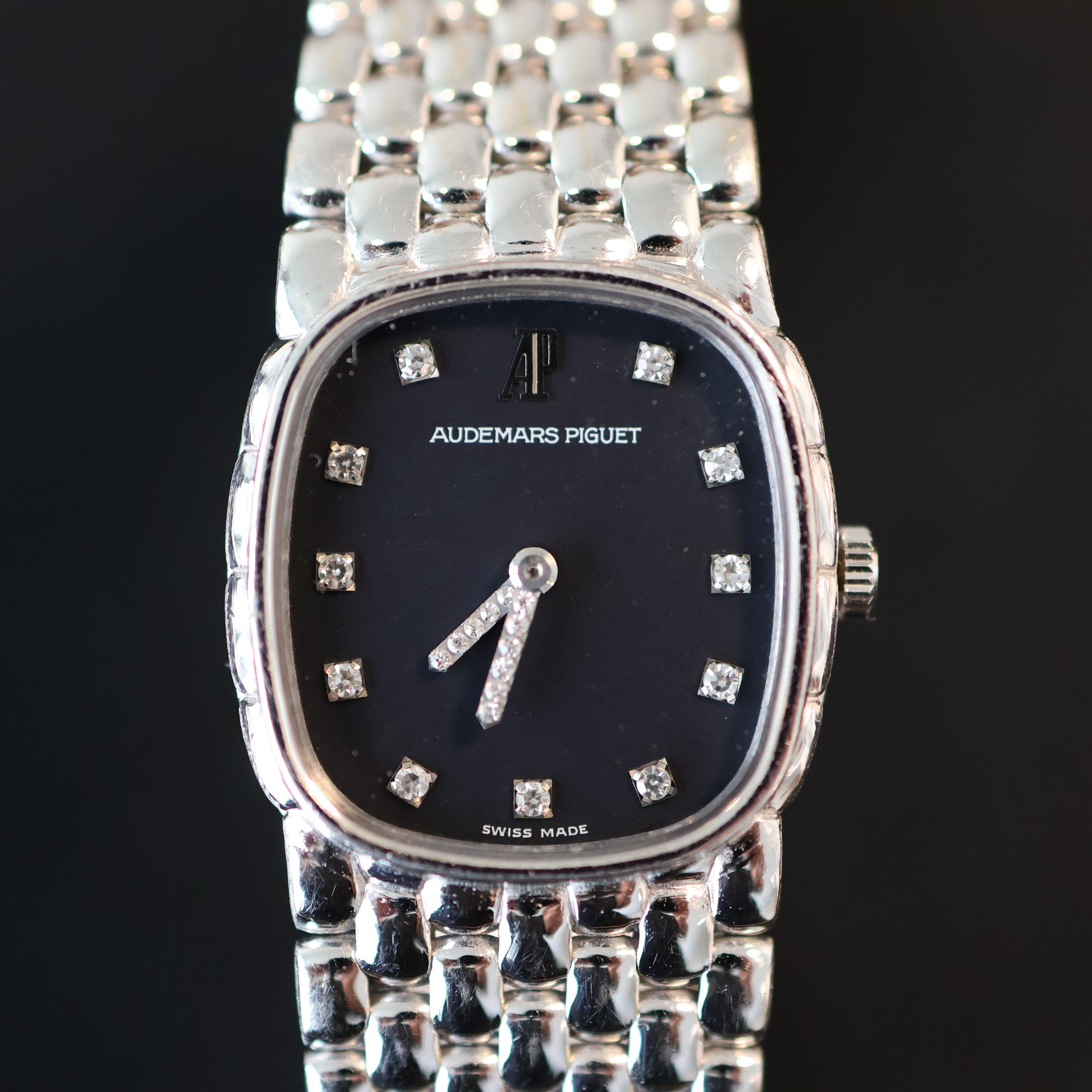 Audemars Piguet Cobra 18k white gold black diamond dial