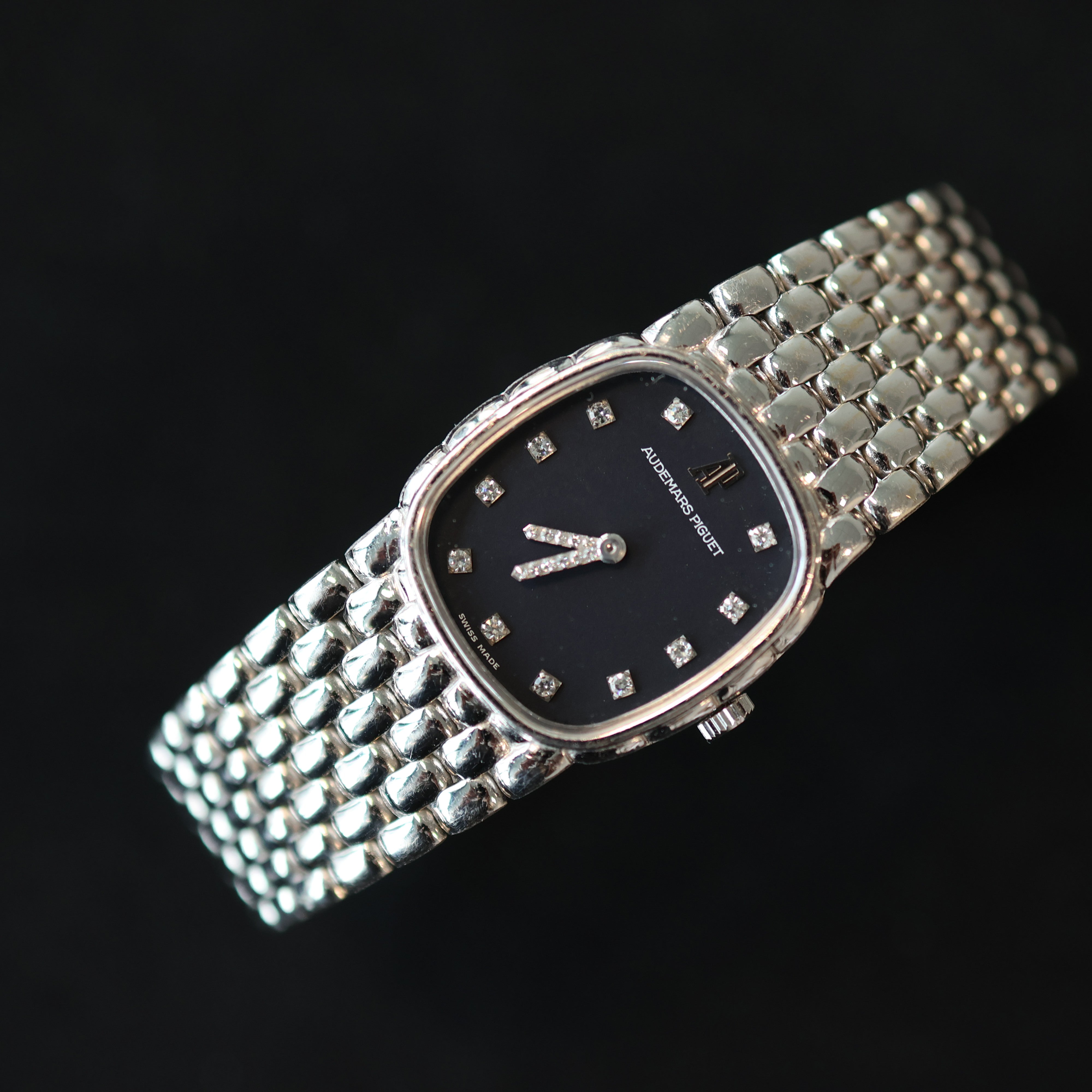 Audemars Piguet Cobra 18k white gold black diamond dial