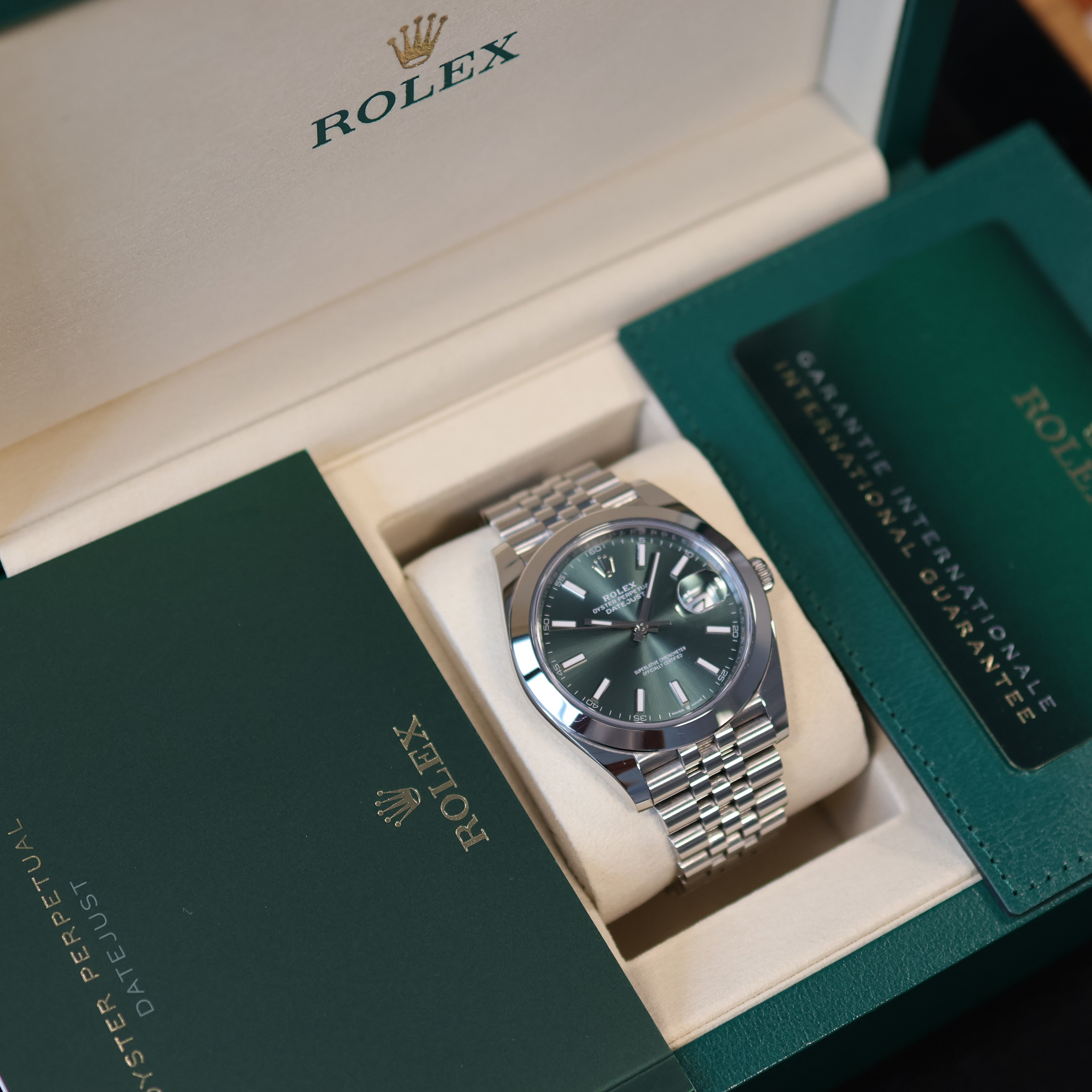Rolex Datejust Green Dial Jubilée 126300