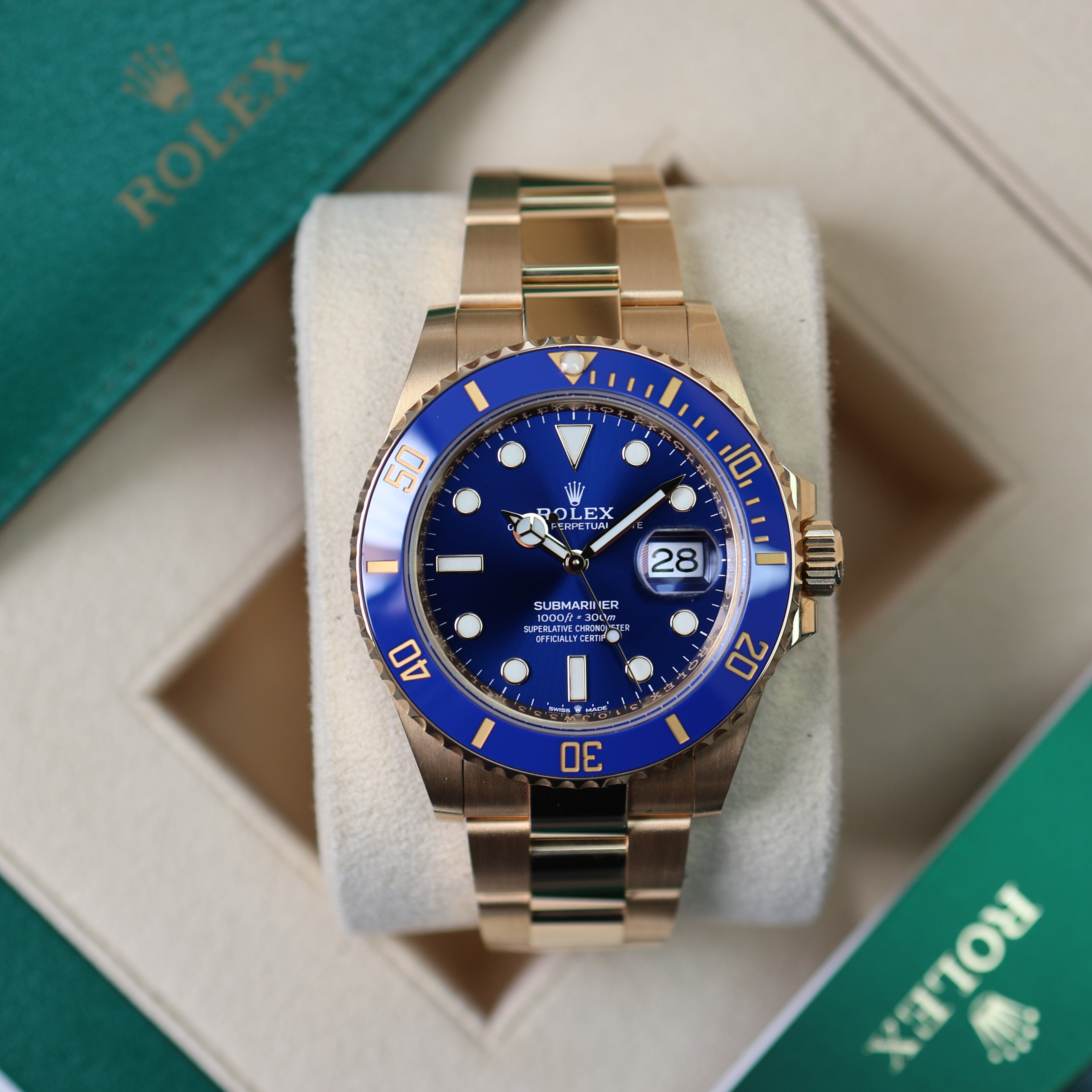 Rolex Submariner Date Blue Dial Yellow Gold 126618LB