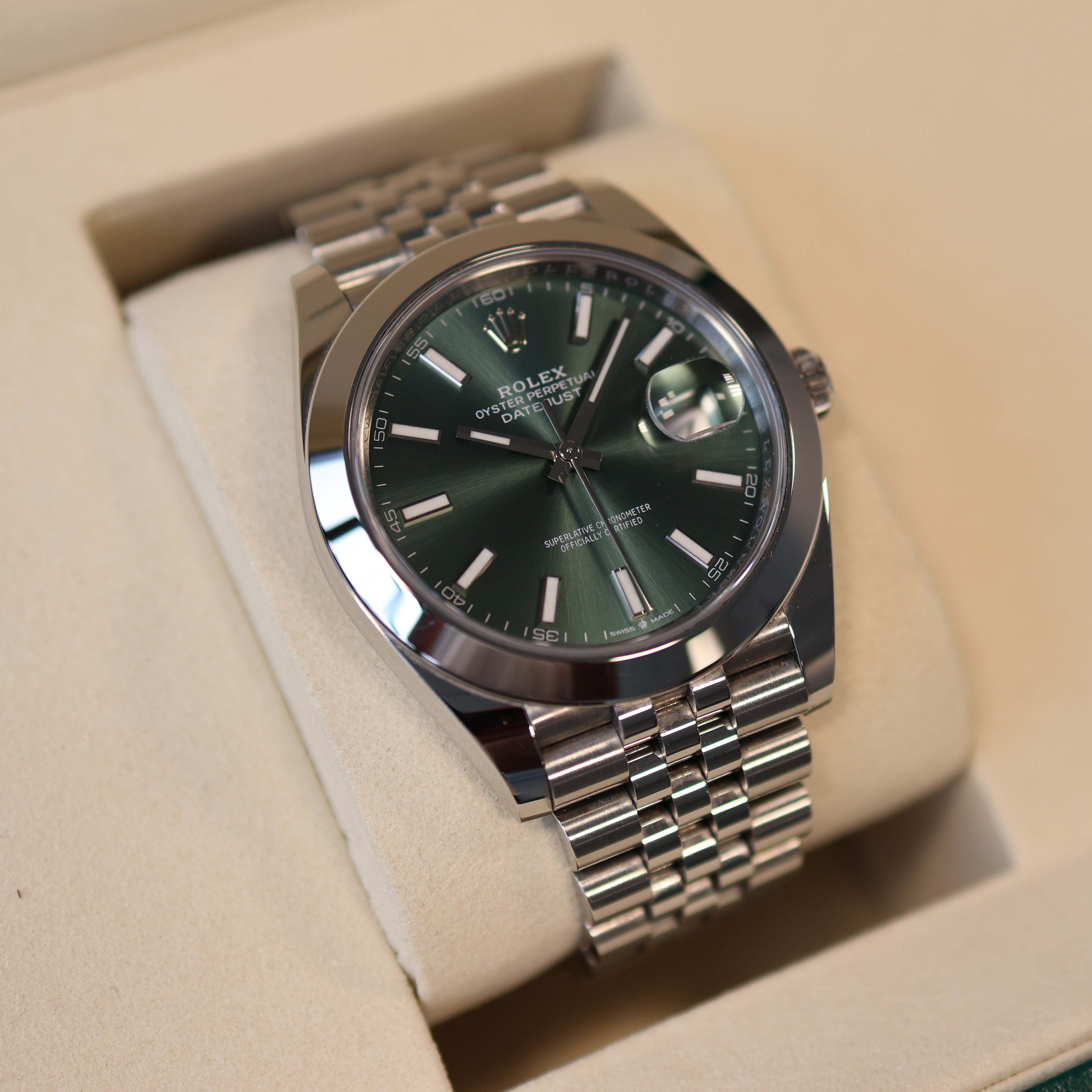 Rolex Datejust Green Dial Jubilée 126300