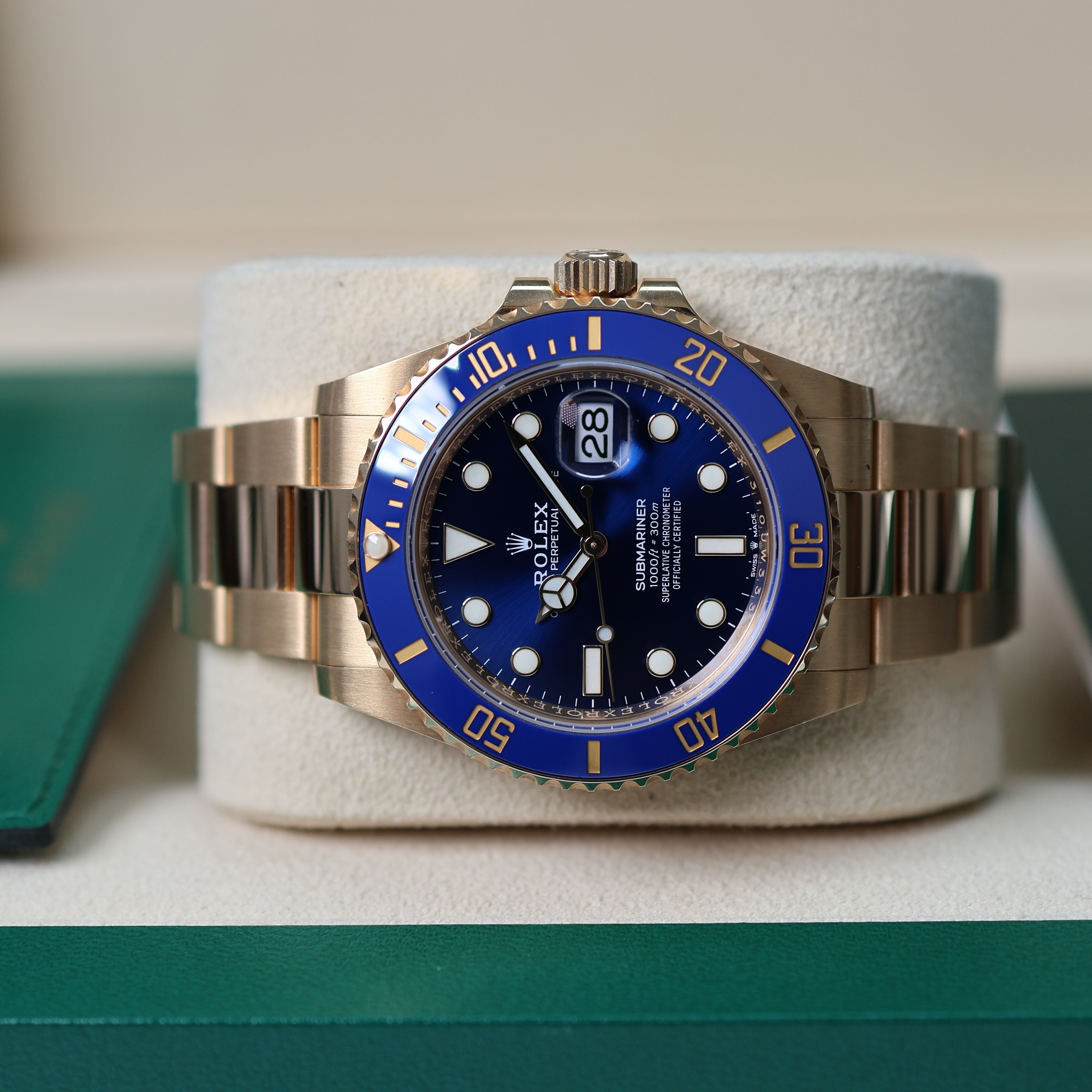 Rolex Submariner Date Blue Dial Yellow Gold 126618LB