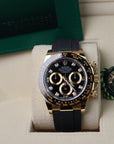 Rolex Daytona Black Diamond Dial Oysterflex Yellow Gold 116518LN