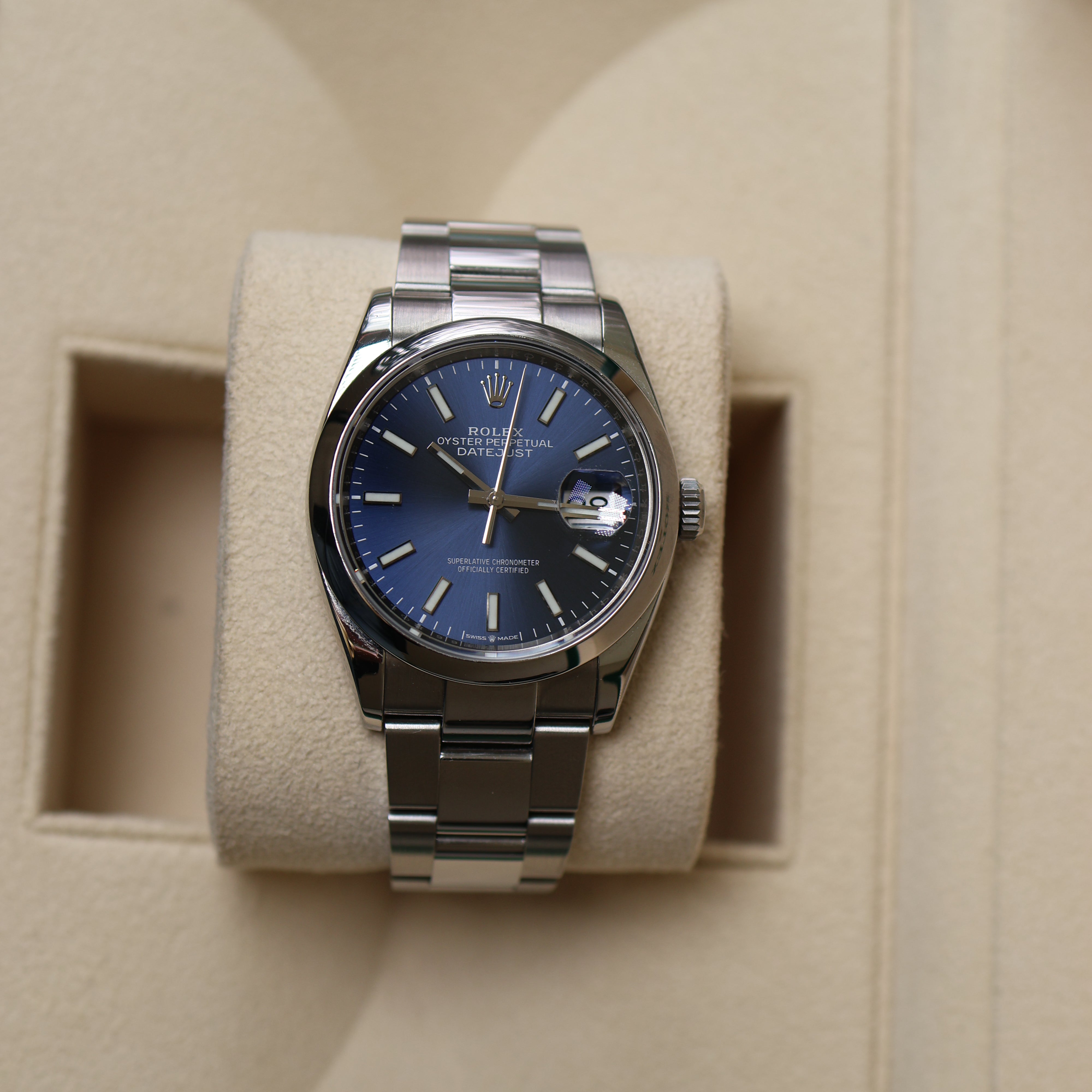 Rolex Datejust Blue Dial Oyster 126200