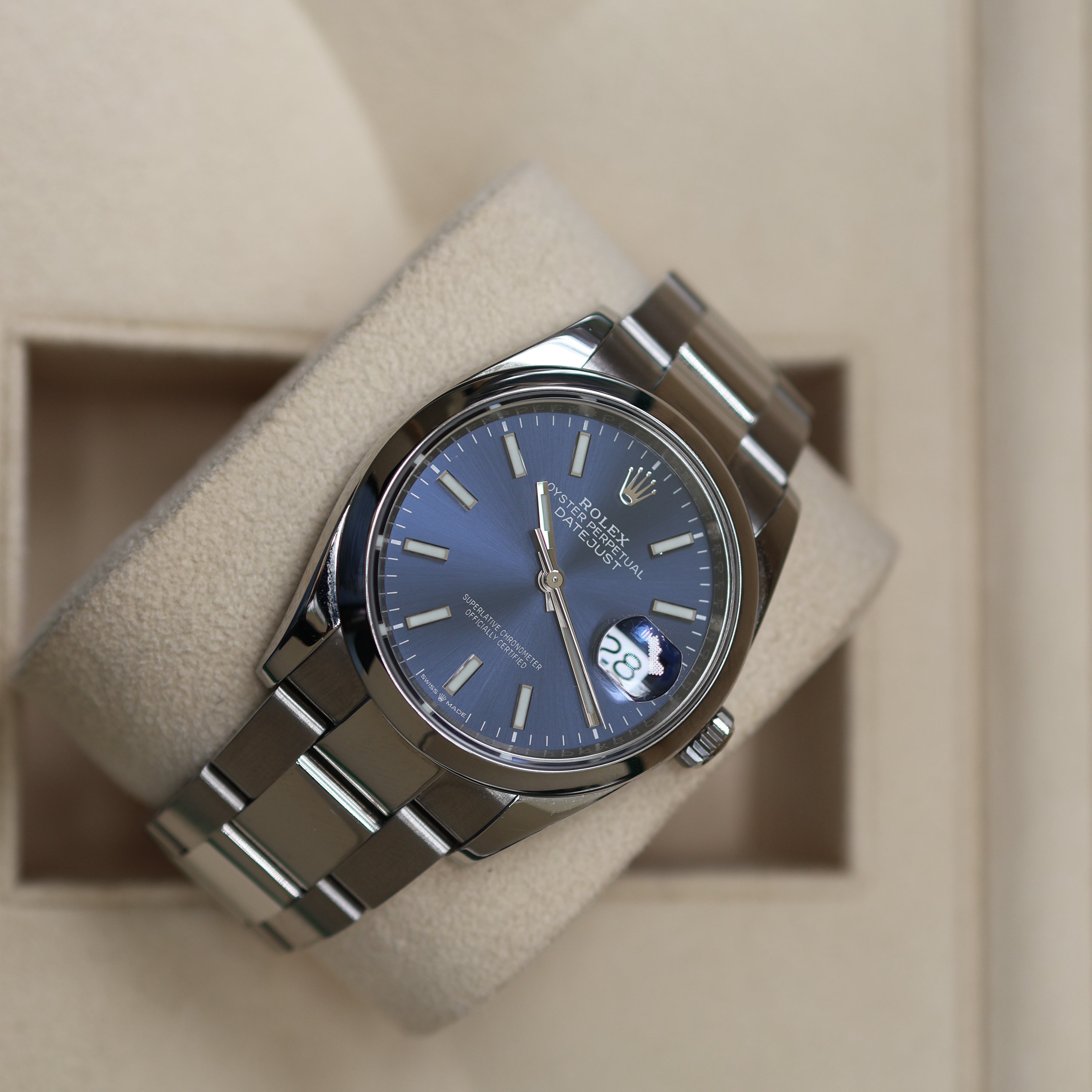 Rolex Datejust Blue Dial Oyster 126200