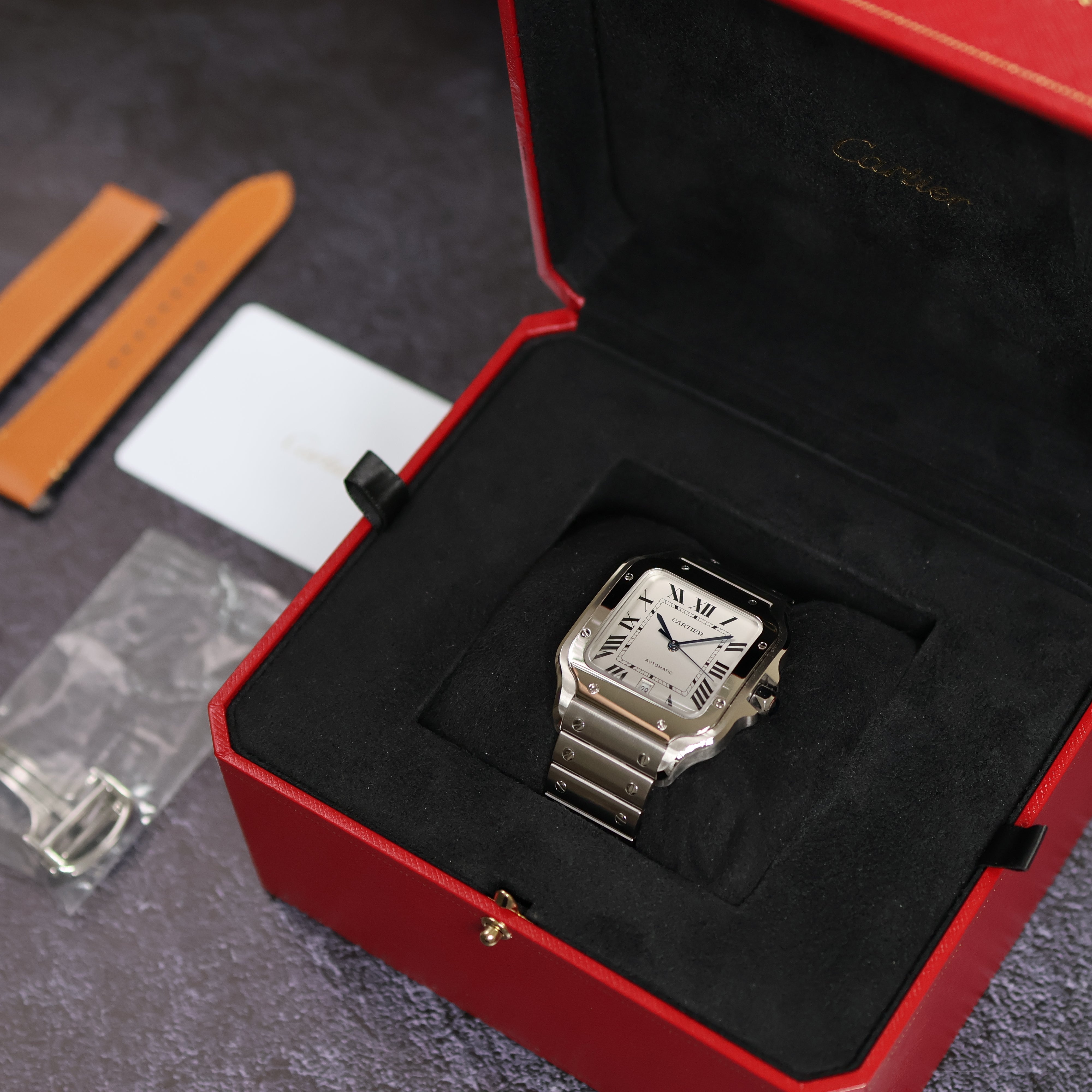 Cartier Santos Large Cadran Blanc WSSA0018