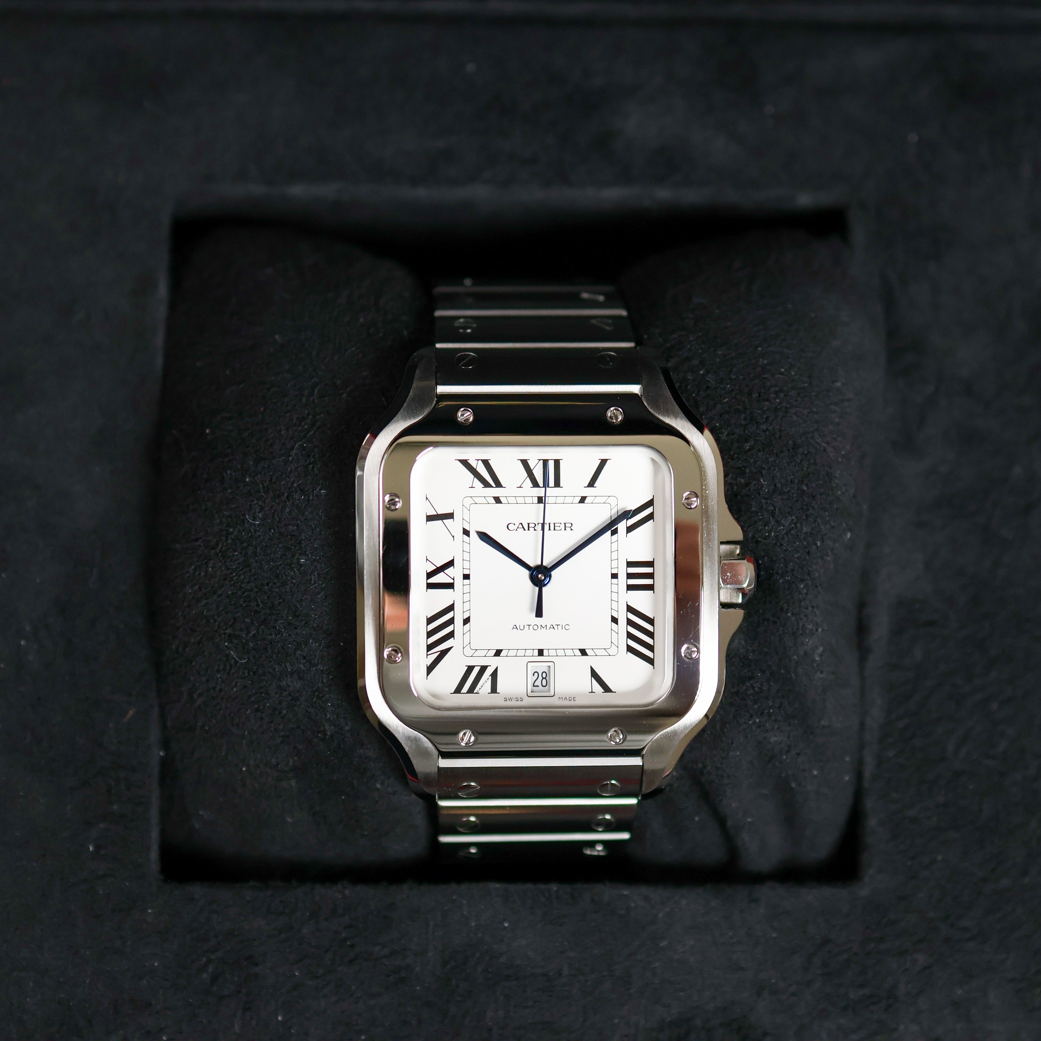 Cartier Santos Large Cadran Blanc WSSA0018
