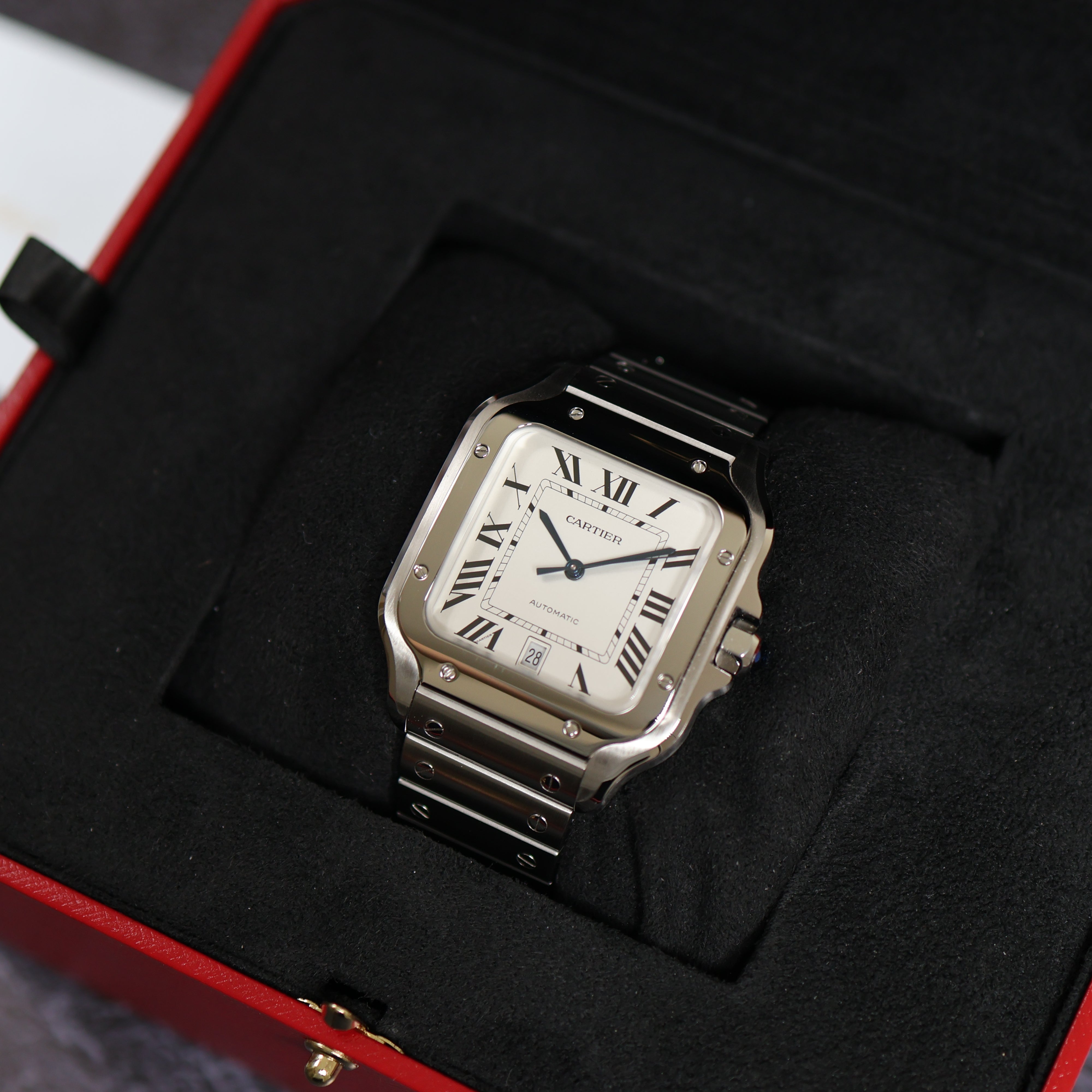 Cartier Santos Large Cadran Blanc WSSA0018