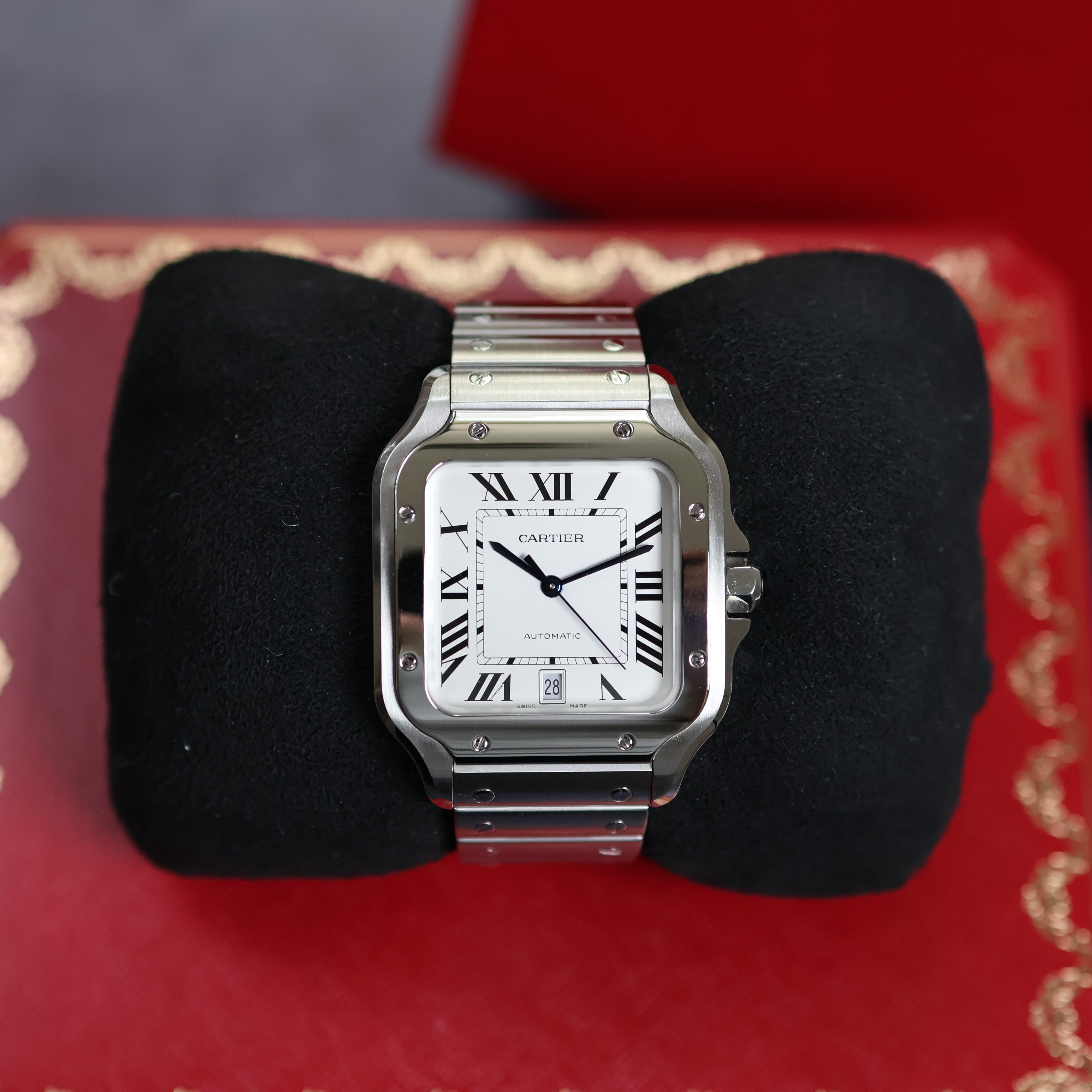 Cartier Santos Large Cadran Blanc WSSA0018