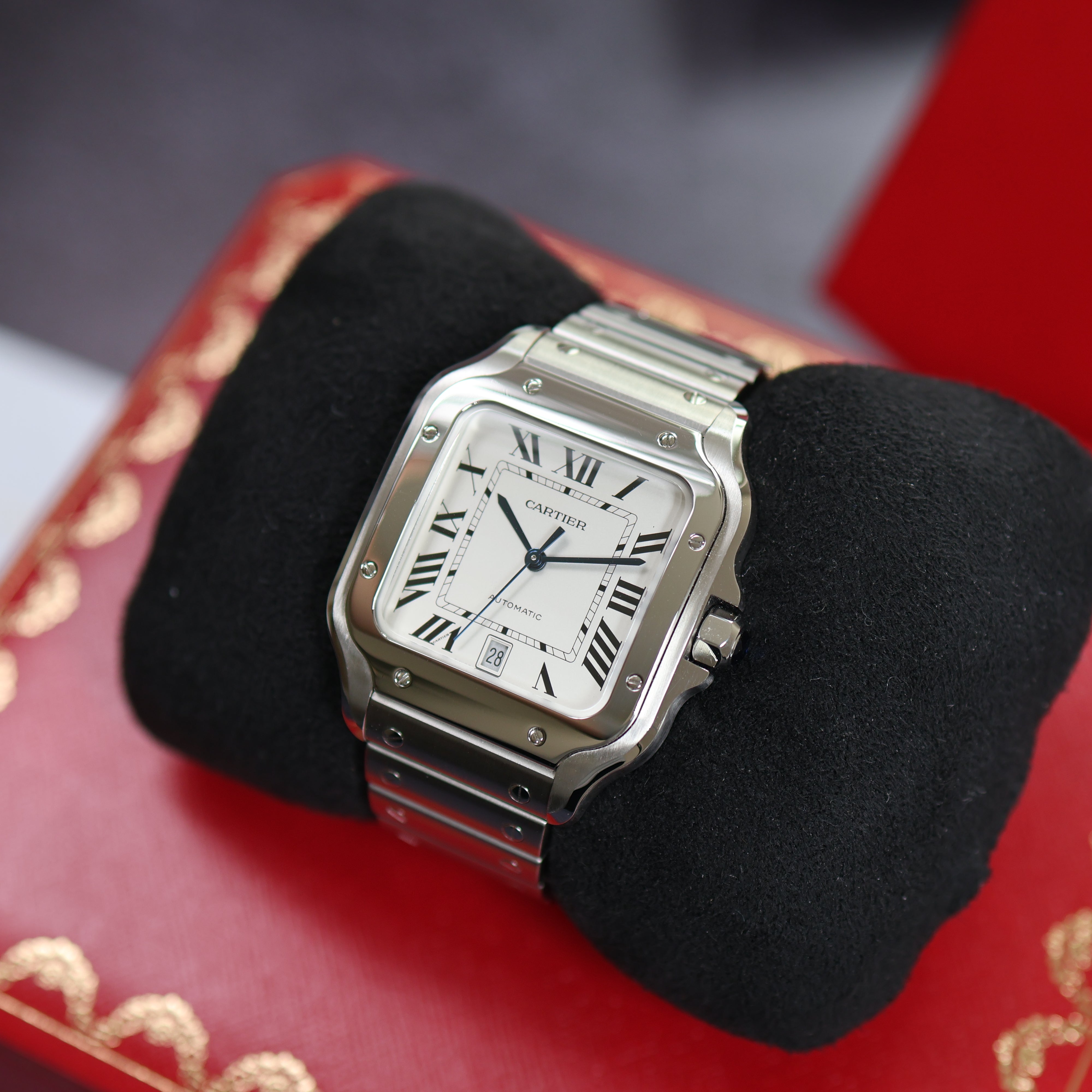 Cartier Santos Large Cadran Blanc WSSA0018