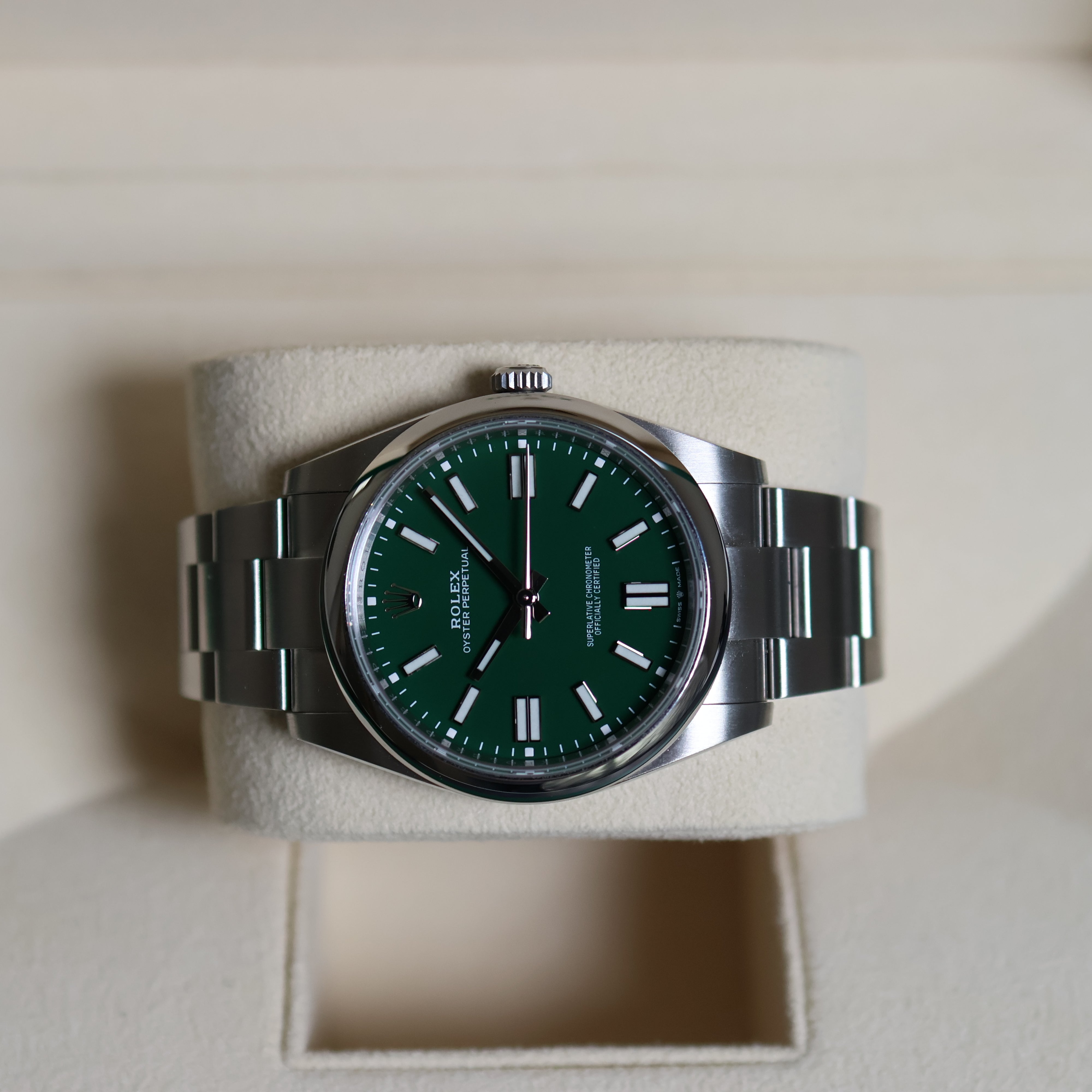 Rolex Oyster Perpetual Green Dial 124300