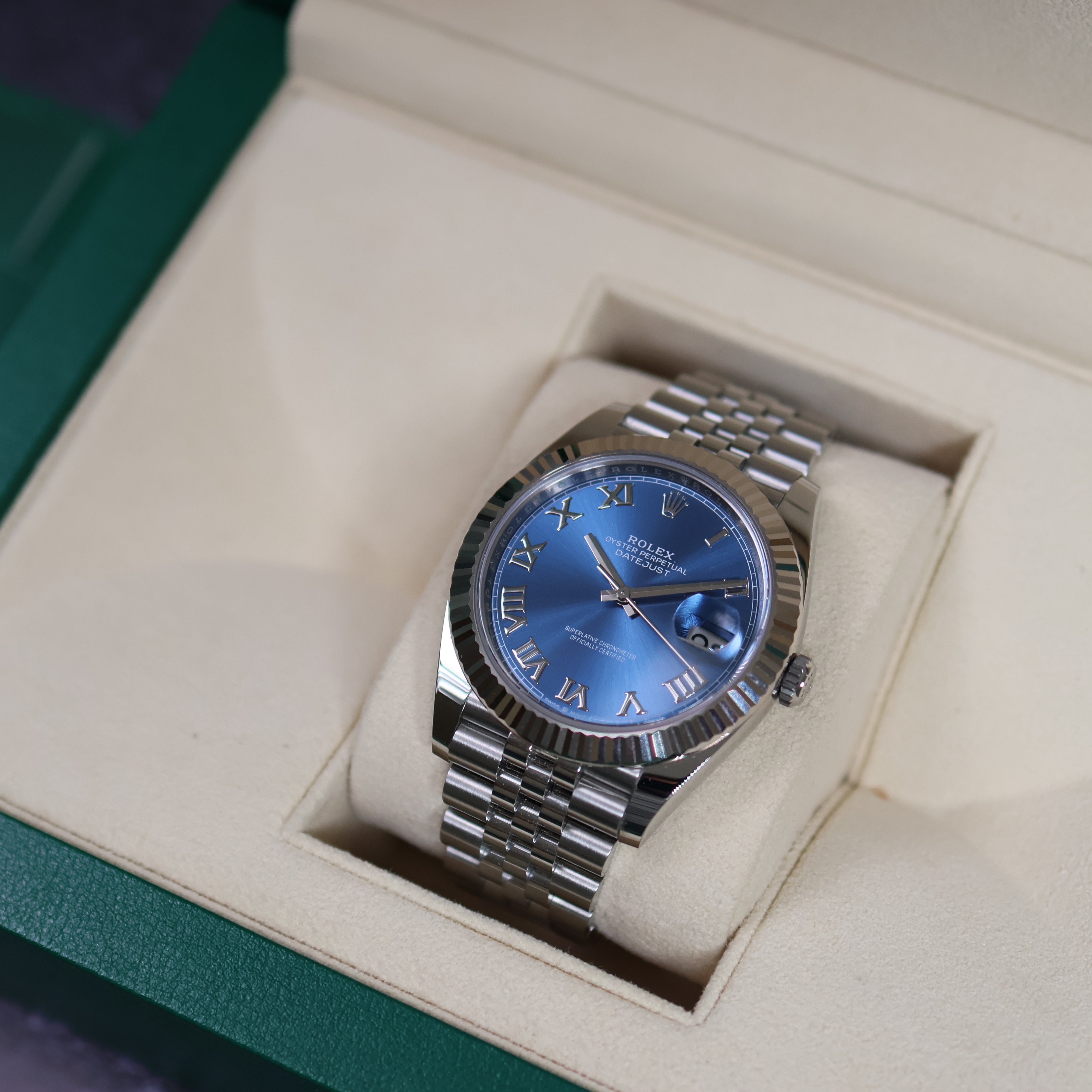 Rolex Datejust Azzuro Dial Jubilée 126334
