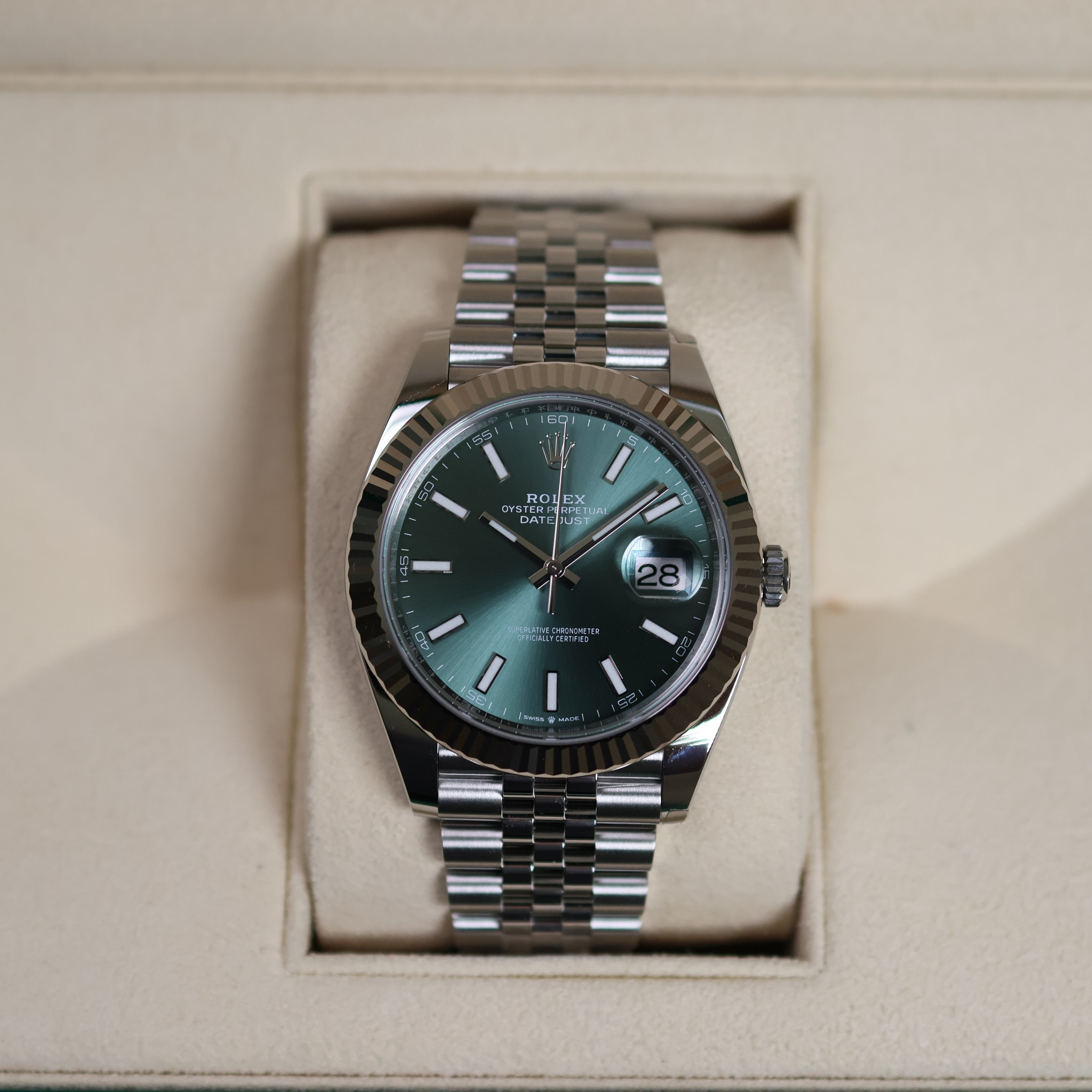 Rolex Datejust Green Dial Jubilée 126334