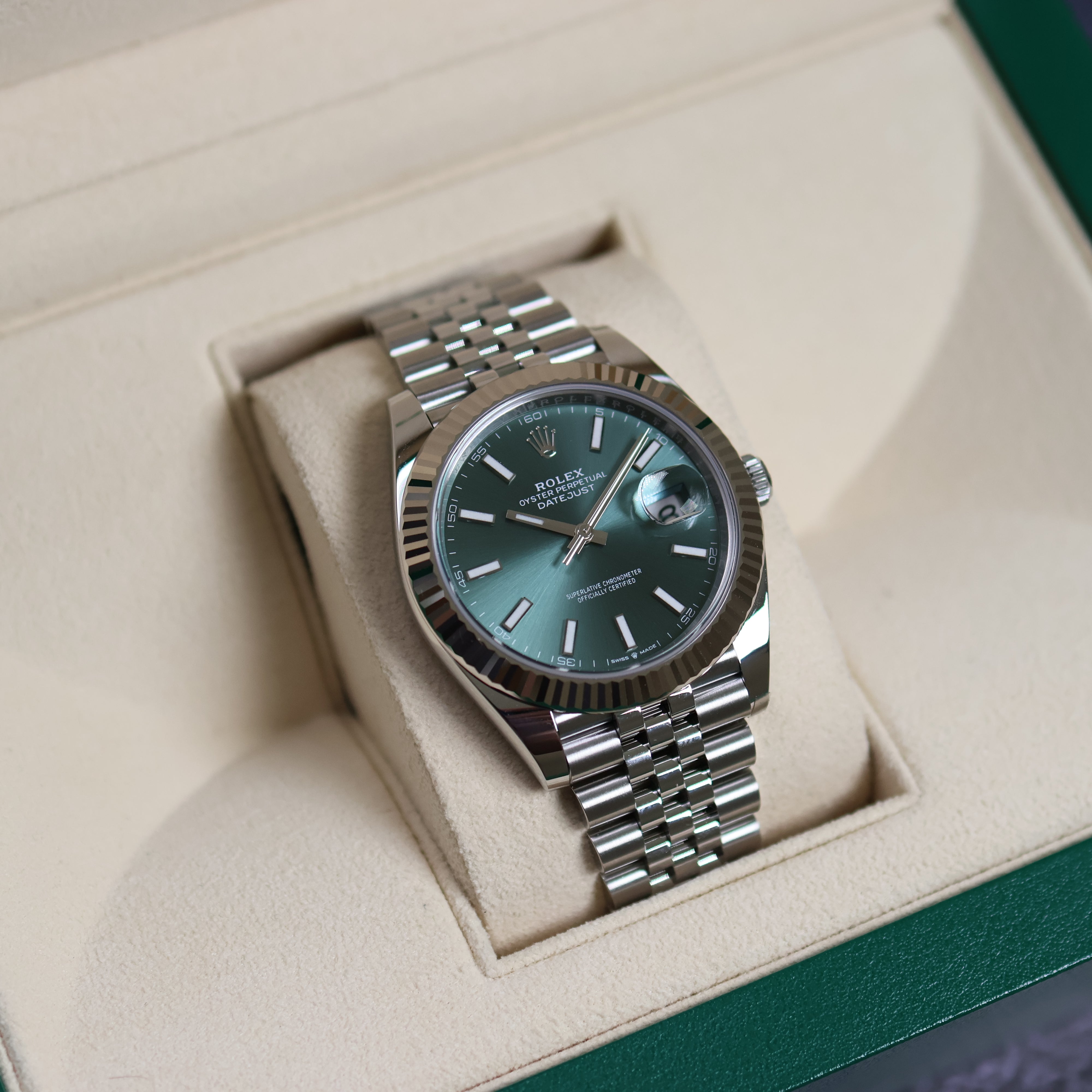 Rolex Datejust Green Dial Jubilée 126334