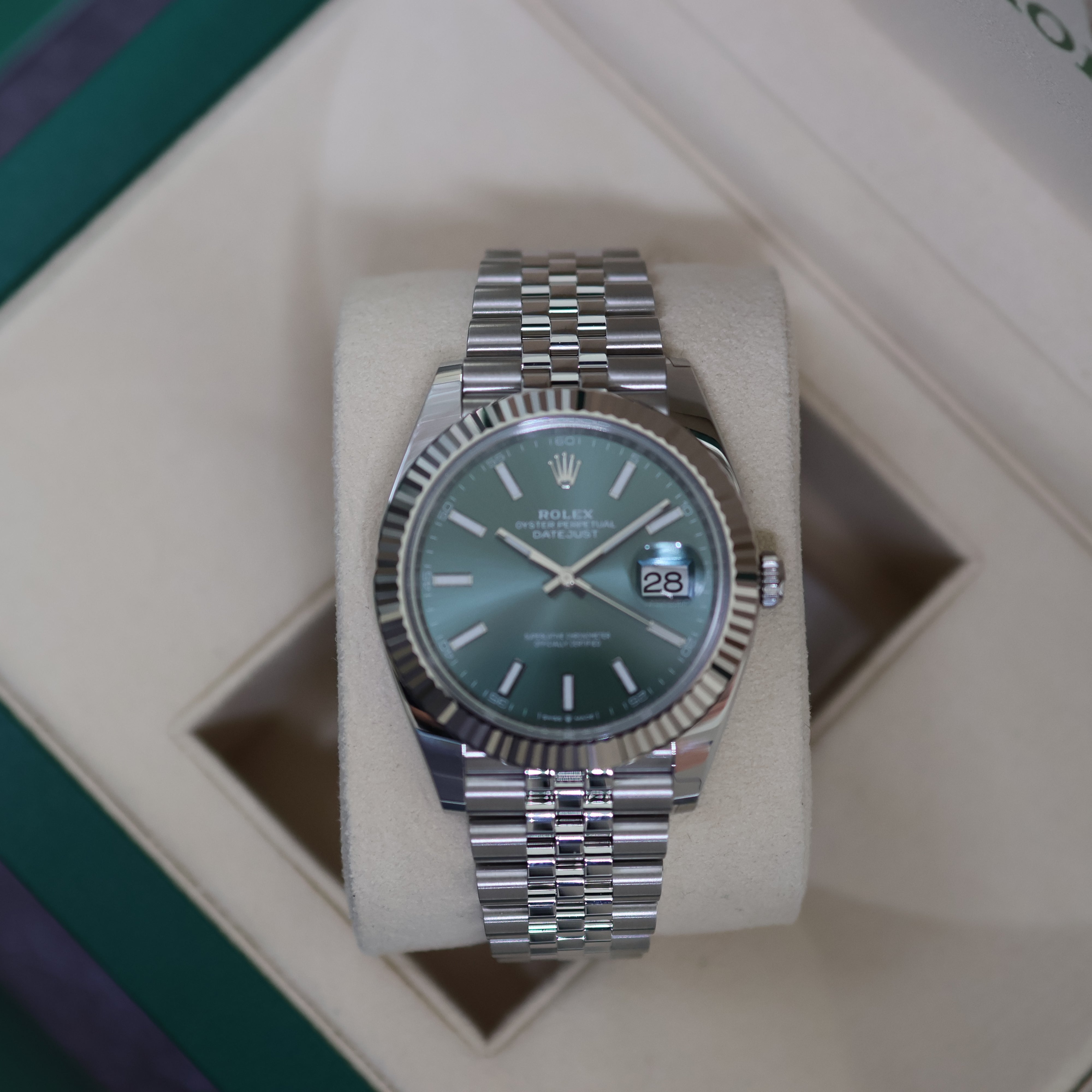 Rolex Datejust Green Dial Jubilée 126334