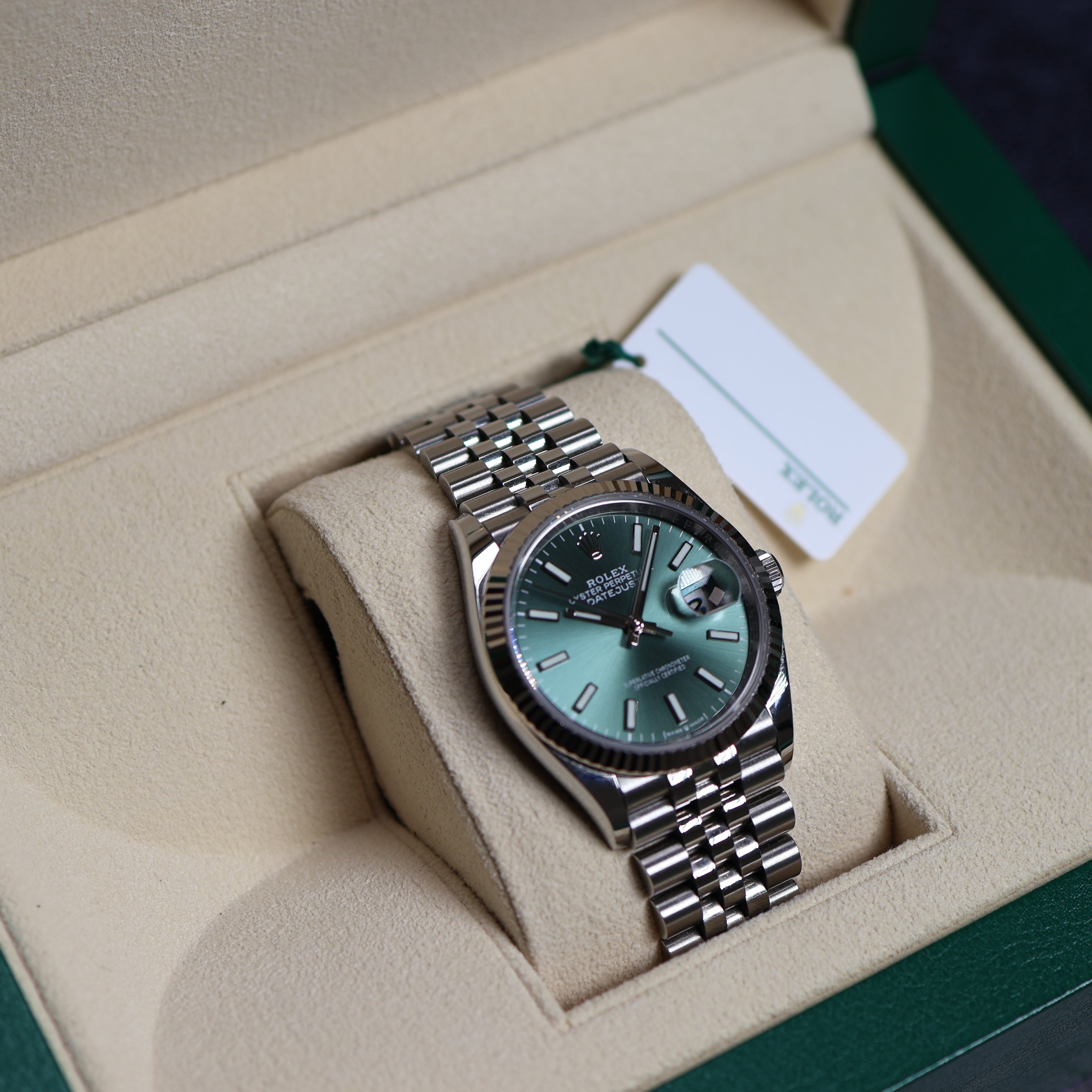 Rolex Datejust Green Dial Jubilée 126234