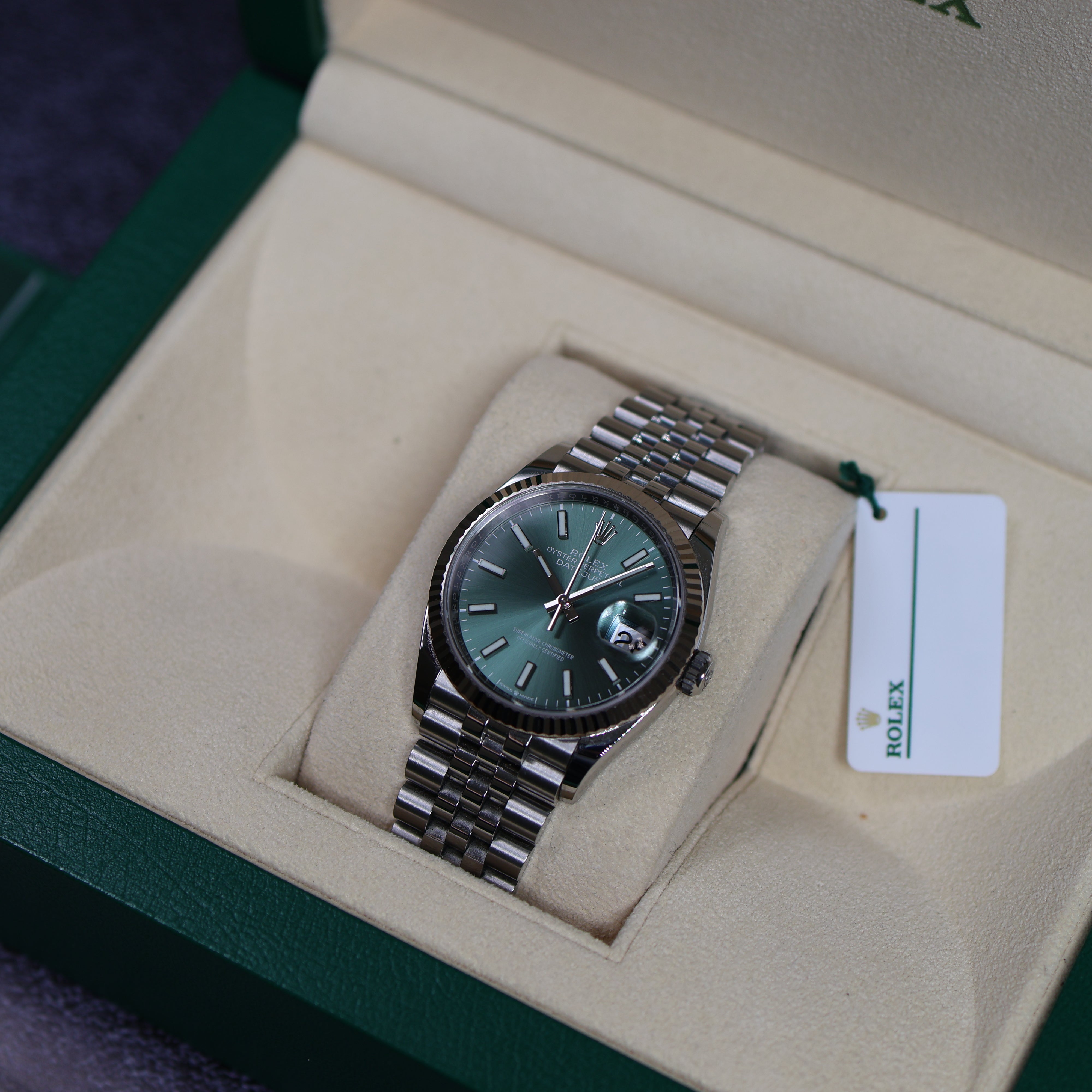 Rolex Datejust Green Dial Jubilée 126234