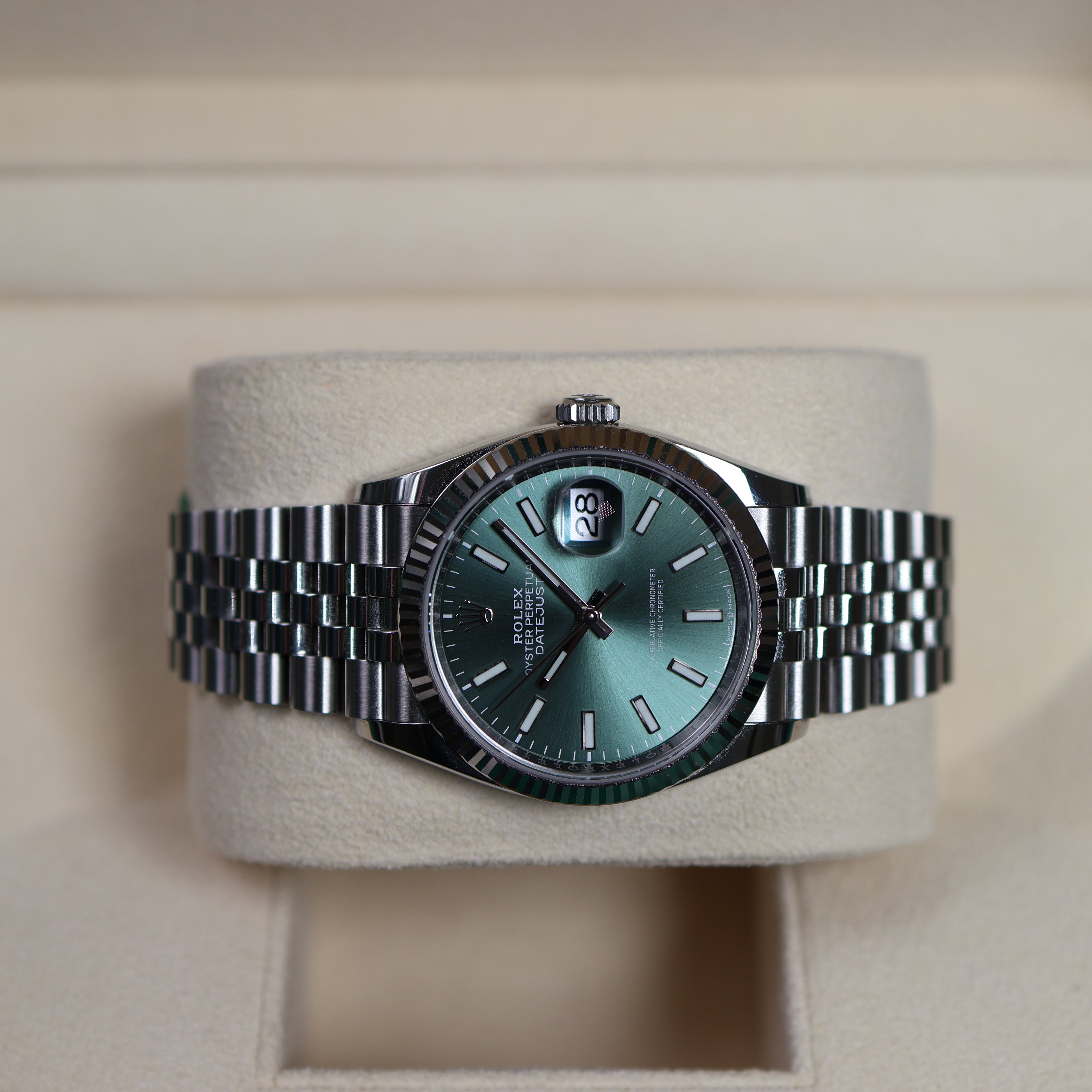 Rolex Datejust Green Dial Jubilée 126234