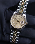 Rolex Datejust Champagne Diamond Dial 16233