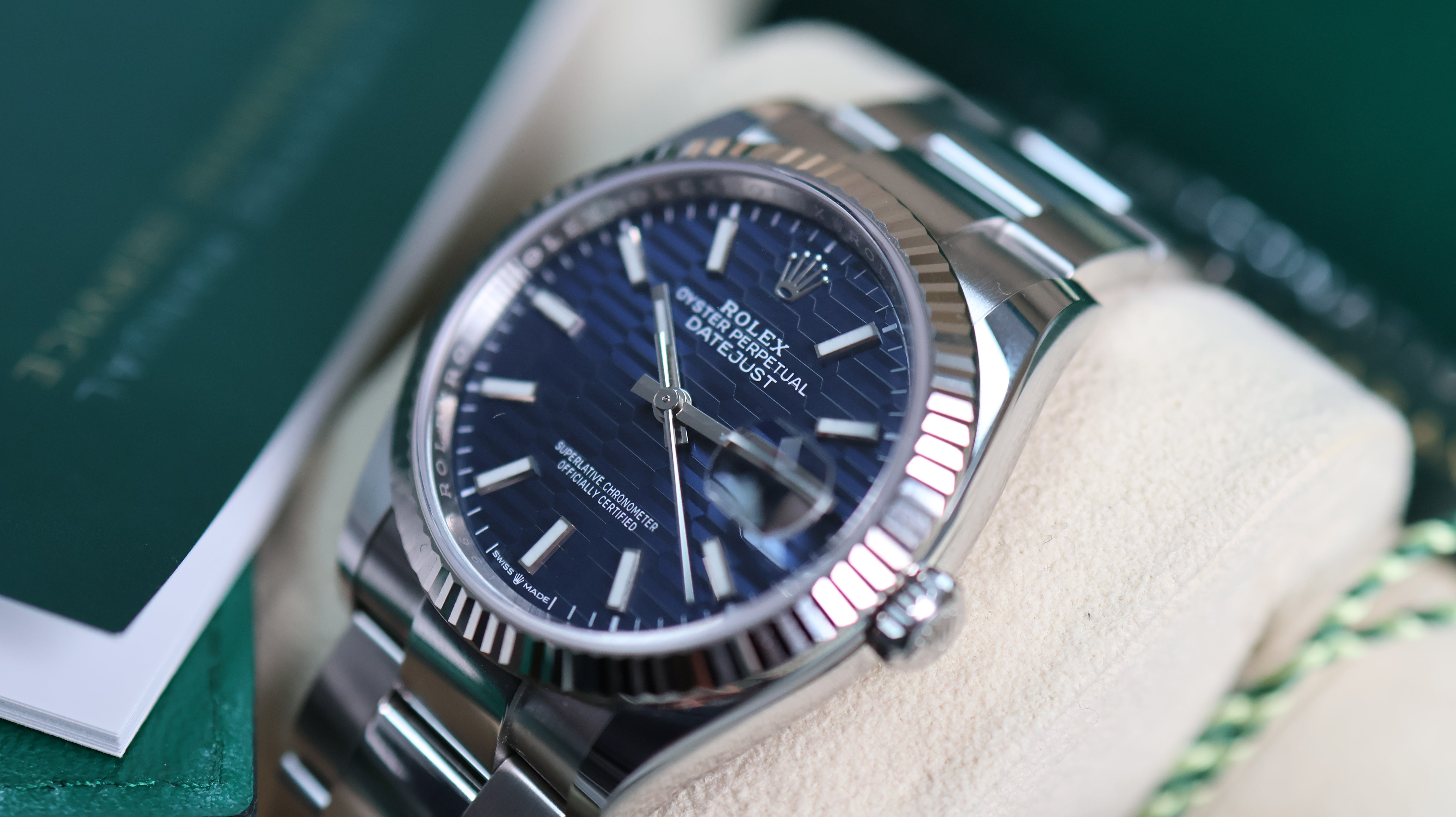 Rolex Datejust Blue Motif Dial Oyster 126234