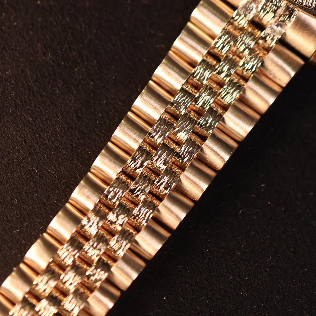 Rolex Datejust Bark Finish Yellow Gold 1607