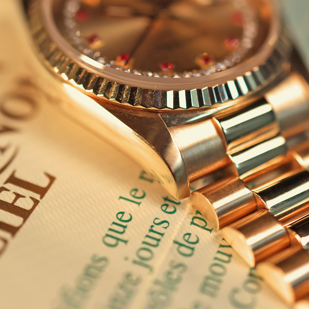 Rolex Day Date String Rubis Dial 18238