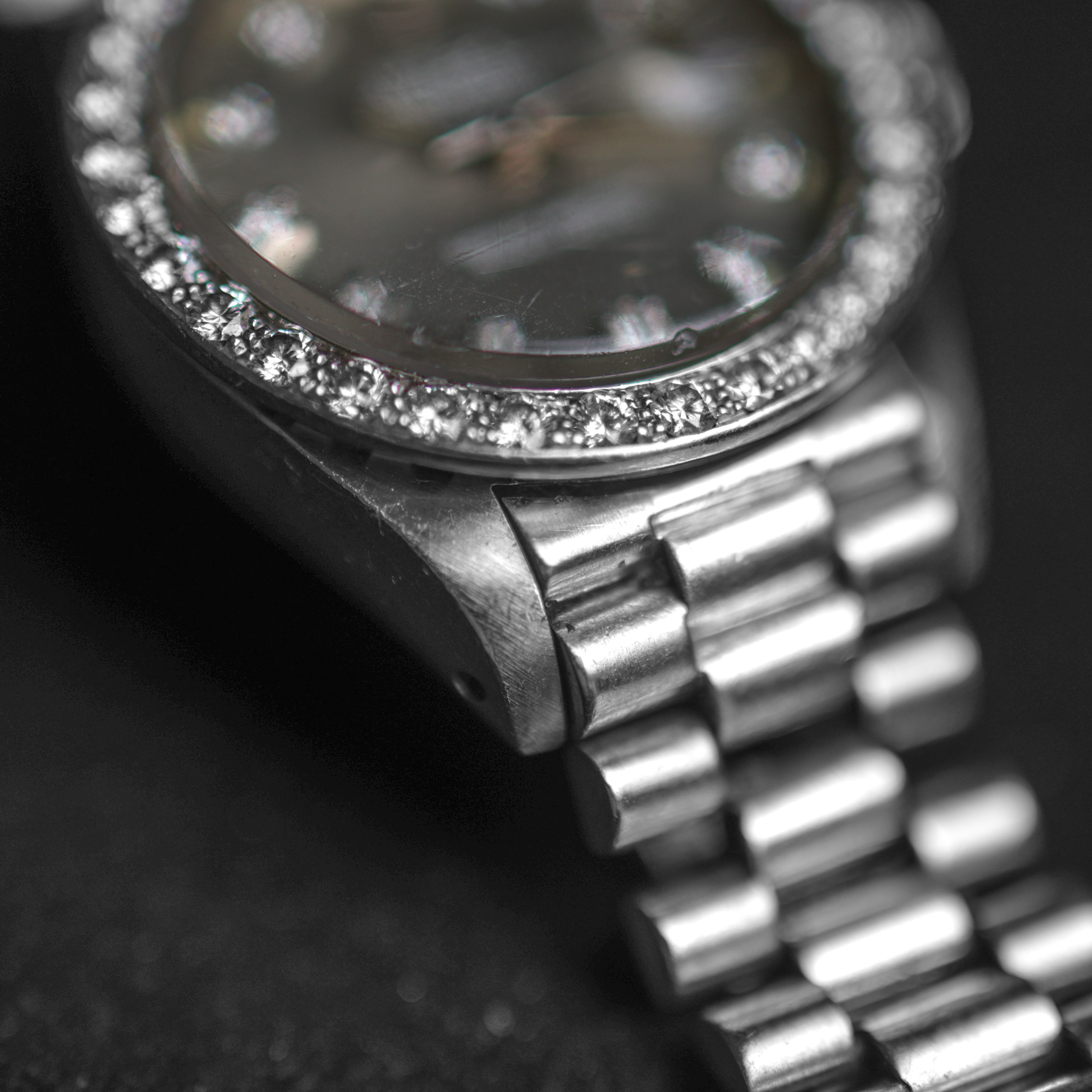 Rolex Lady Datejust White Gold Factory Diamonds 6913