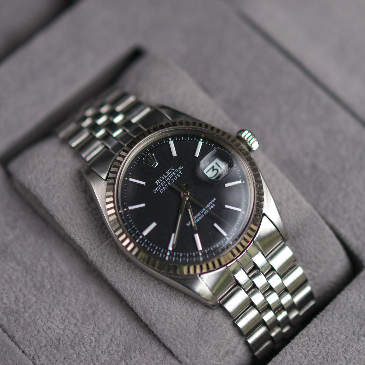 Rolex Datejust Black Matte Dial 1601