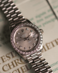Rolex Lady Datejust White Gold Factory Diamonds 6913