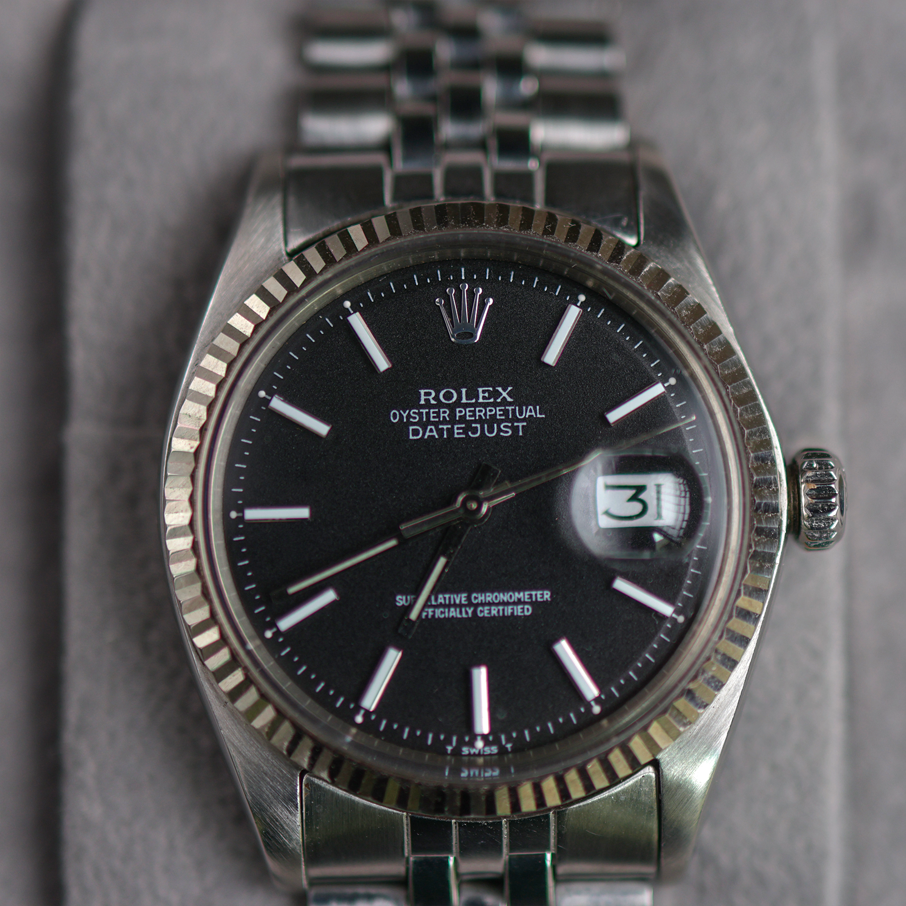 Rolex Datejust Black Matte Dial 1601